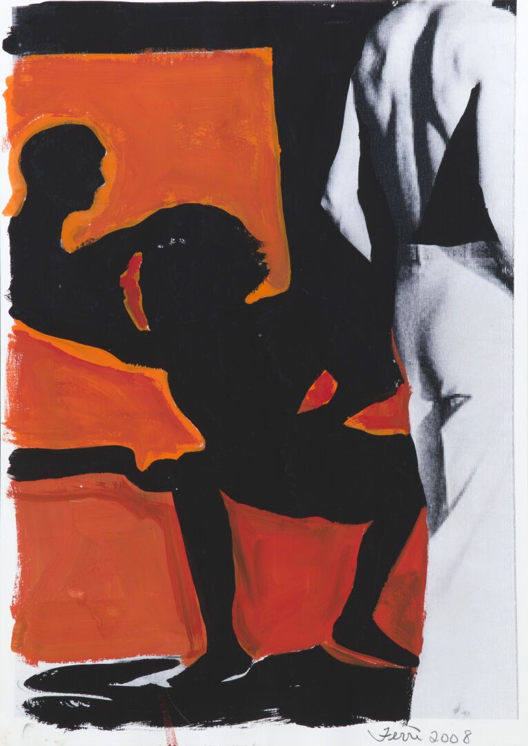 Null 罗恩-费里(1932-2019)
一套三幅画。
年轻男子, 2008
沙发上的女人, 2008
暂停, 2008
胶版印刷的混合媒体
在底部用铅笔签名&hellip;