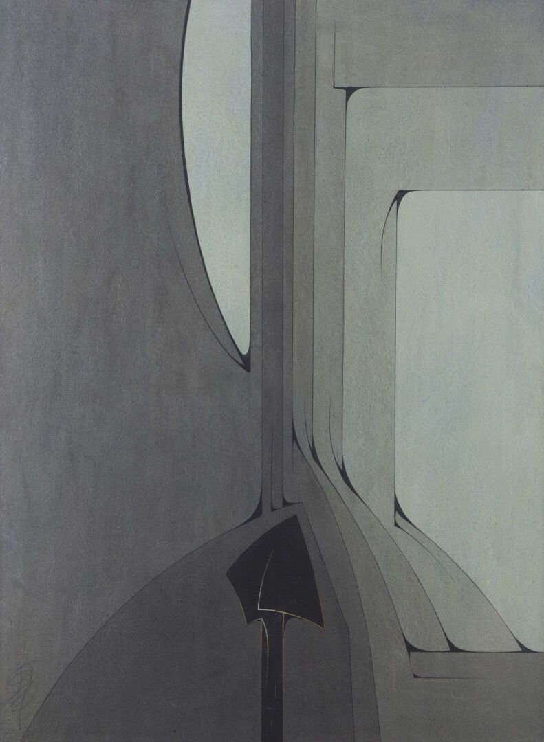 Null Joaquin FERRER (1929-2022)
Komposition, 1972
Mischtechnik auf Papier, doubl&hellip;