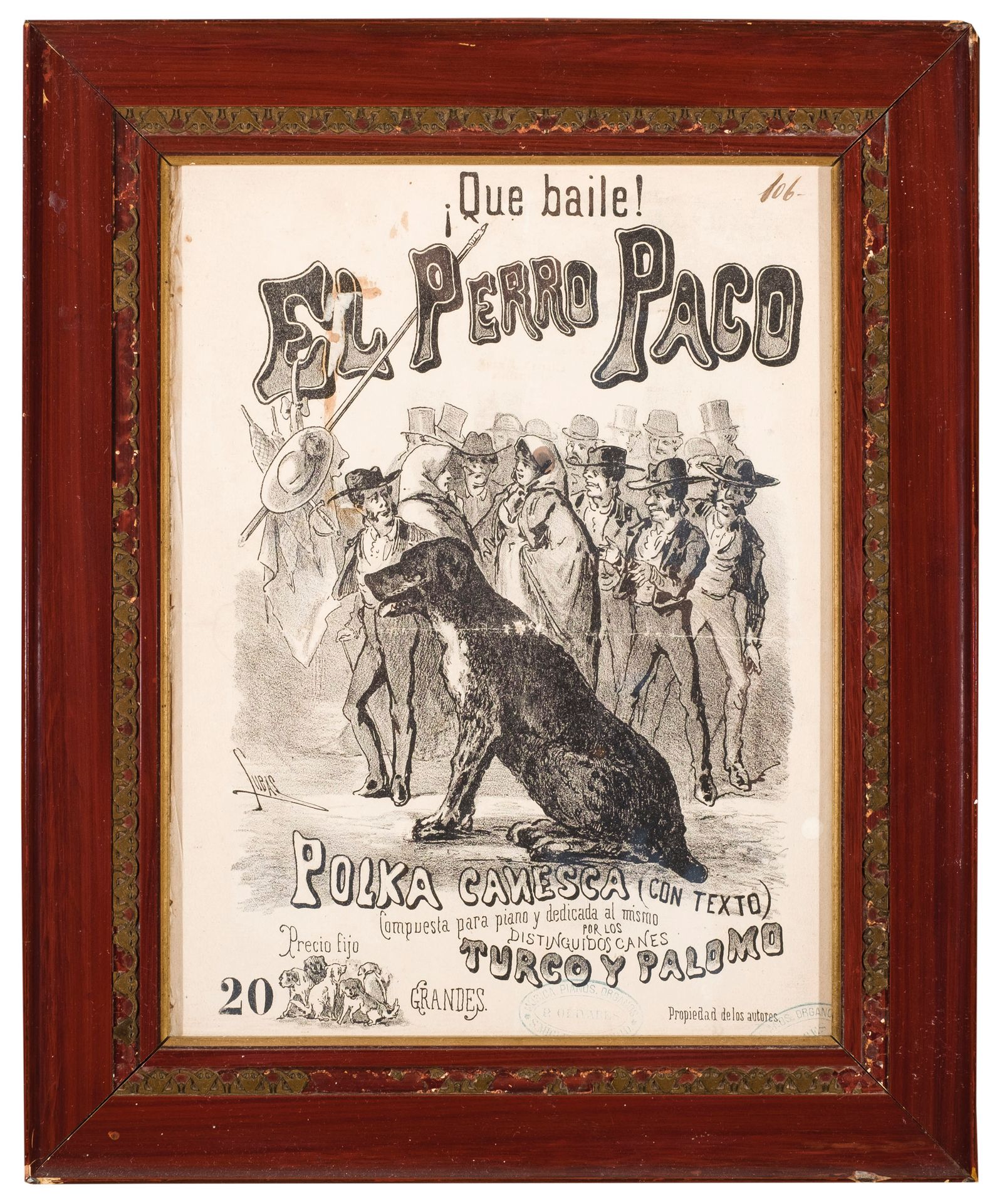 Null "WHAT DANCES! EL PERRO PACO - Polka canesca (with text) composed for piano &hellip;
