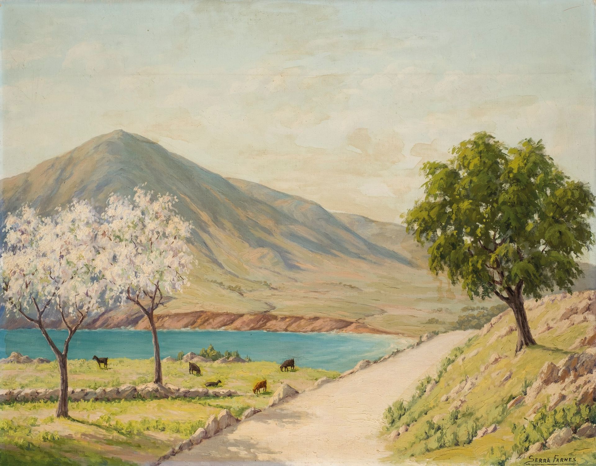 SERRA FARNES, PEDRO (1890 - 1974) 布面油画。在右下角有签名。70x90厘米