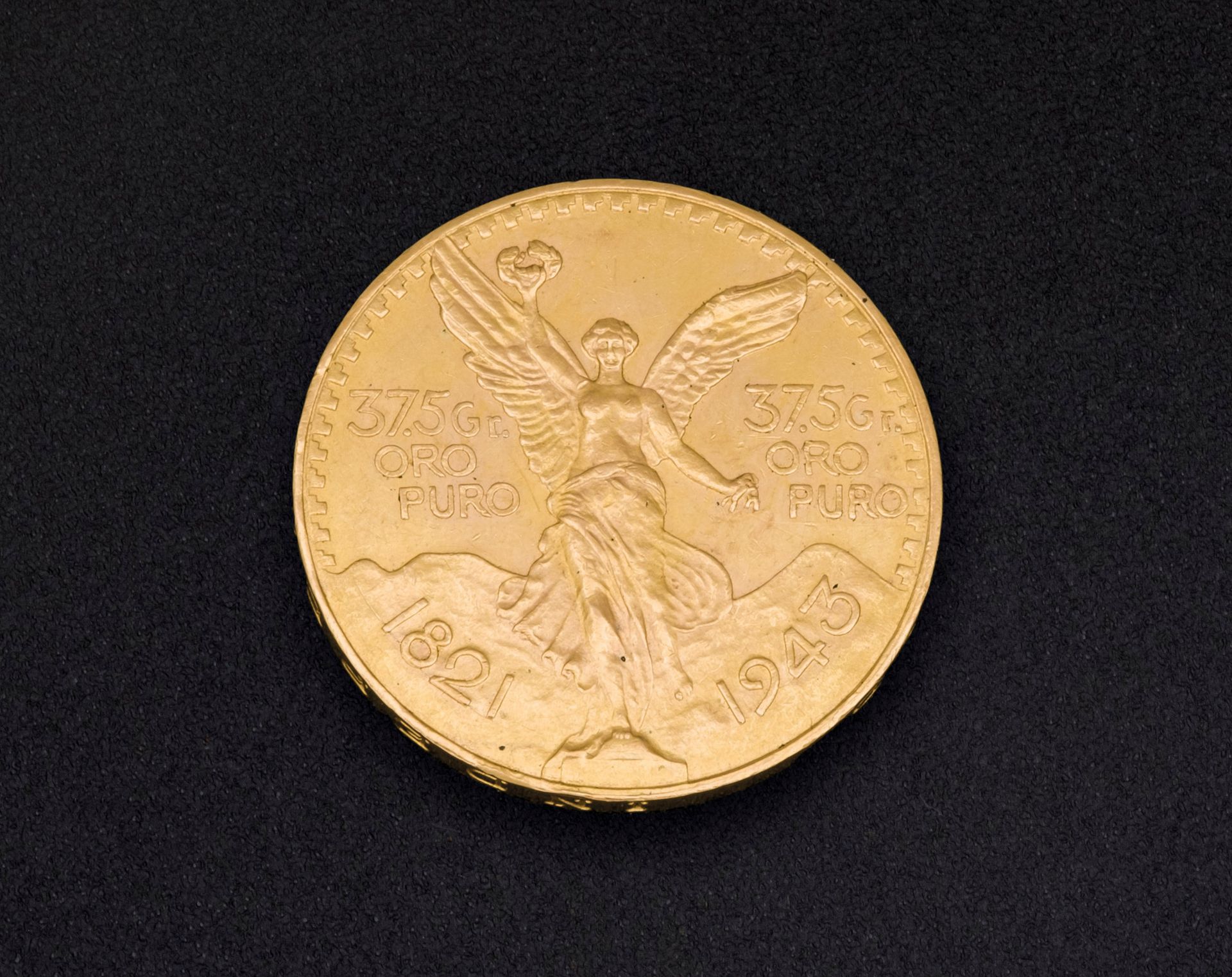 Null Gold coin of 50 Mexican pesos. 42 gr.