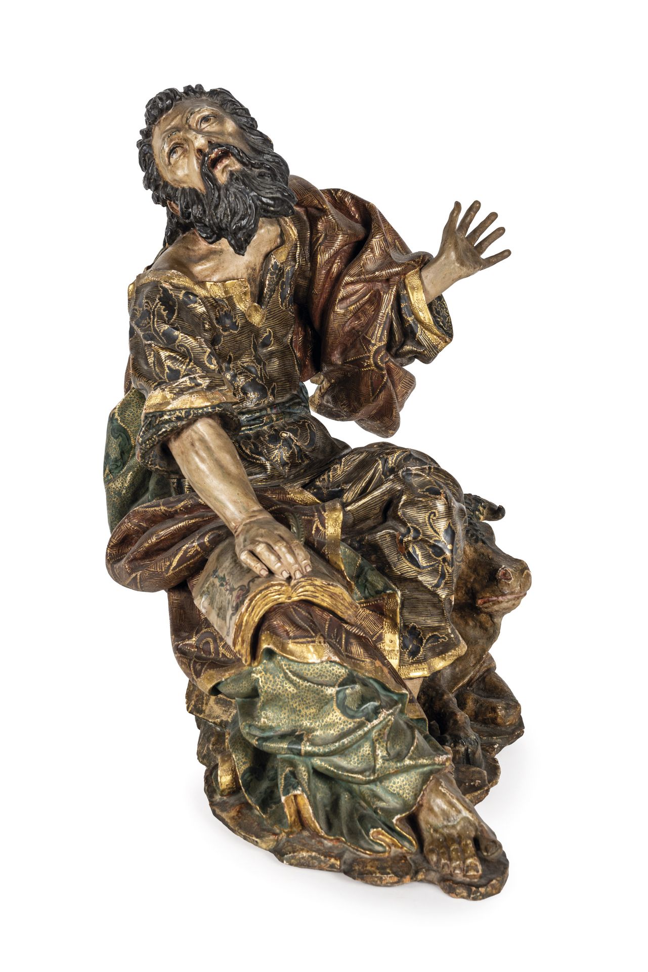 ESCUELA ESPAÑOLA S. XIX-XX Sculpture en bois sculpté, étuvé et polychrome. 44,5 &hellip;