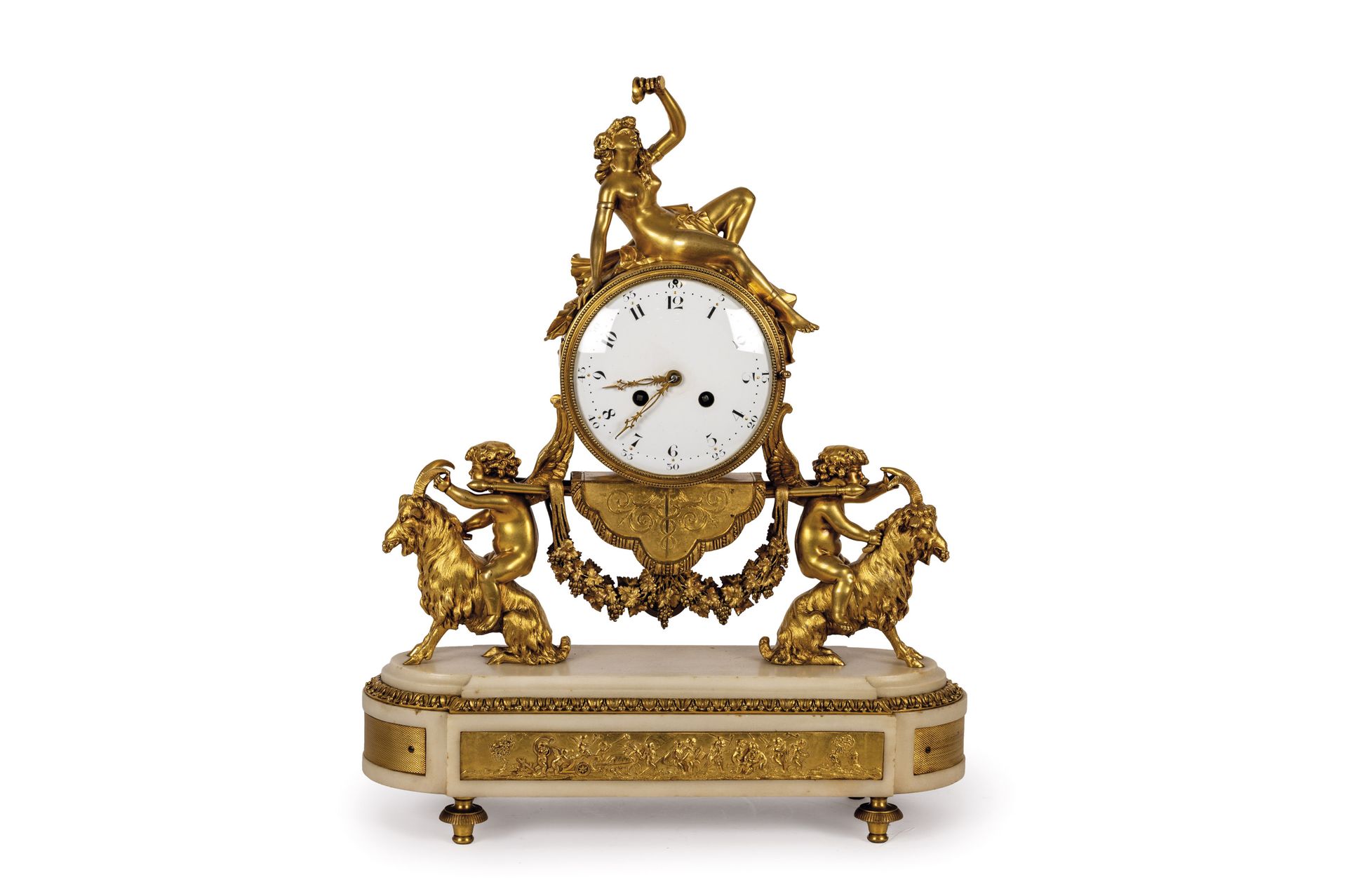 Null Pendule de table d'époque Napoléon III et de style Louis XVI en bronze doré&hellip;