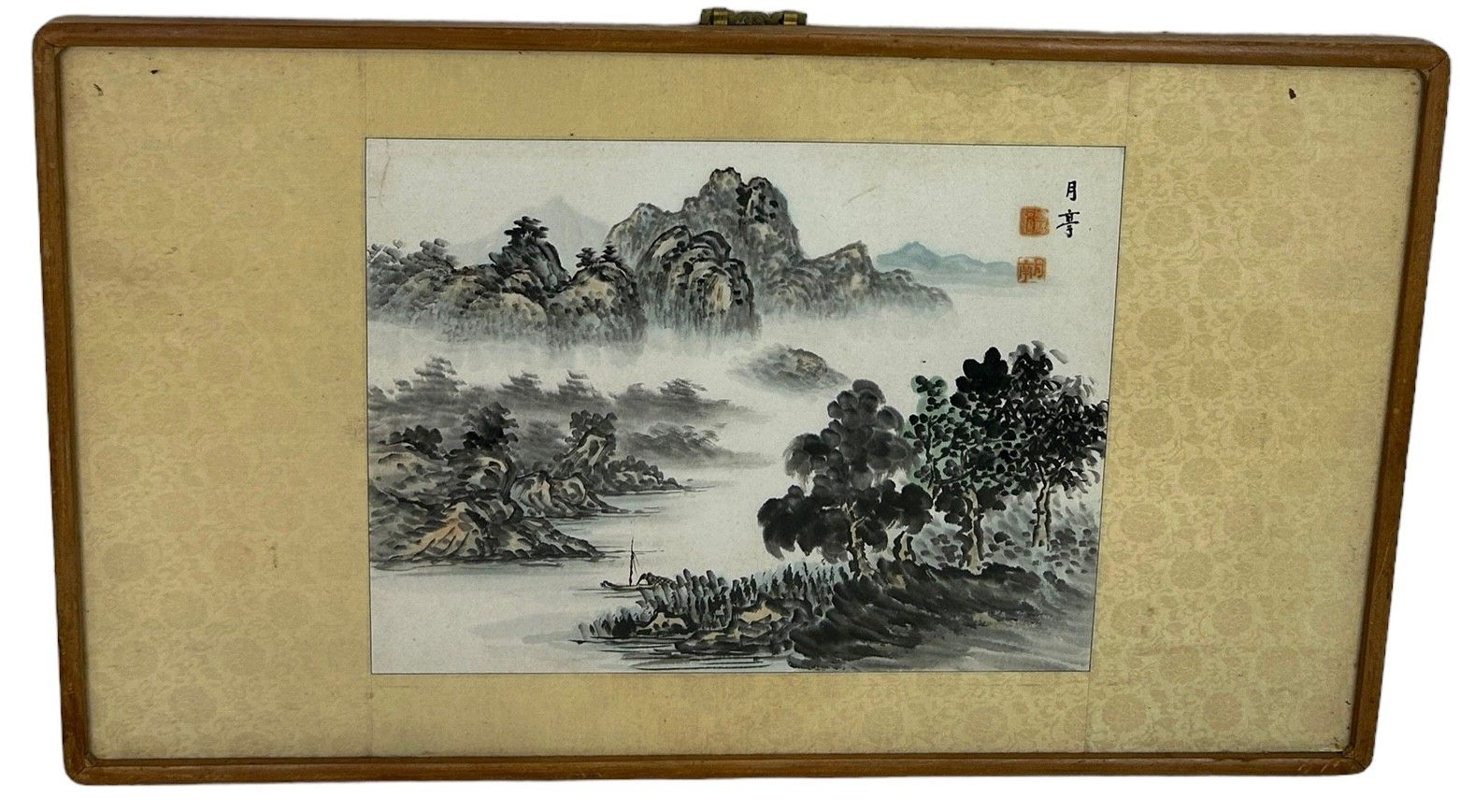 Null A CHINESE WATERCOLOUR ON PAPER REPUBLIC PERIOD, SILK MOUNTED WITH WOODEN FR&hellip;