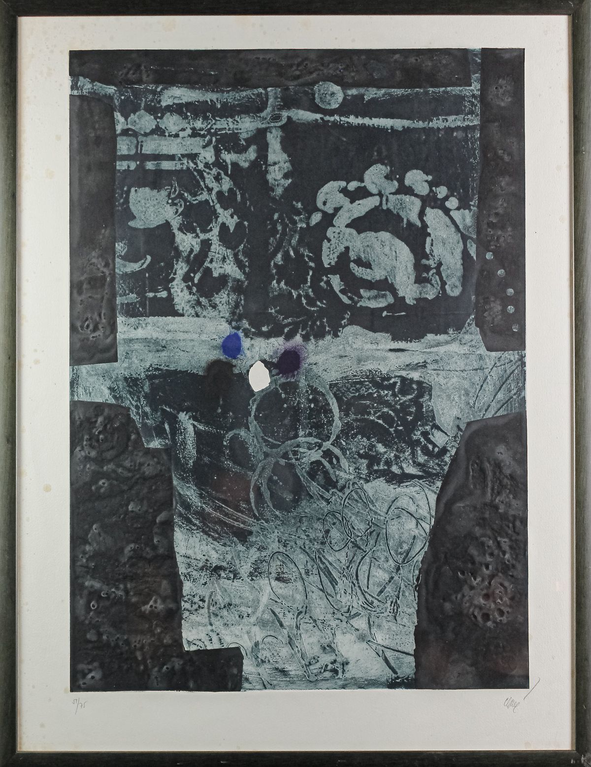 CLAVÉ, ANTONI (1913-2005) "Souvenir du Park Güell""; Etching and carborundum eng&hellip;