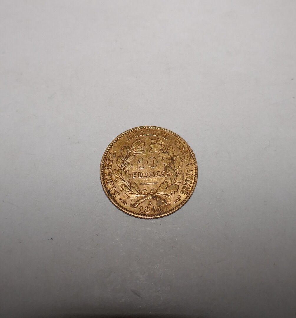Null Eine 10 Franc Goldmünze Ceres 1899 A, 3,22 grs