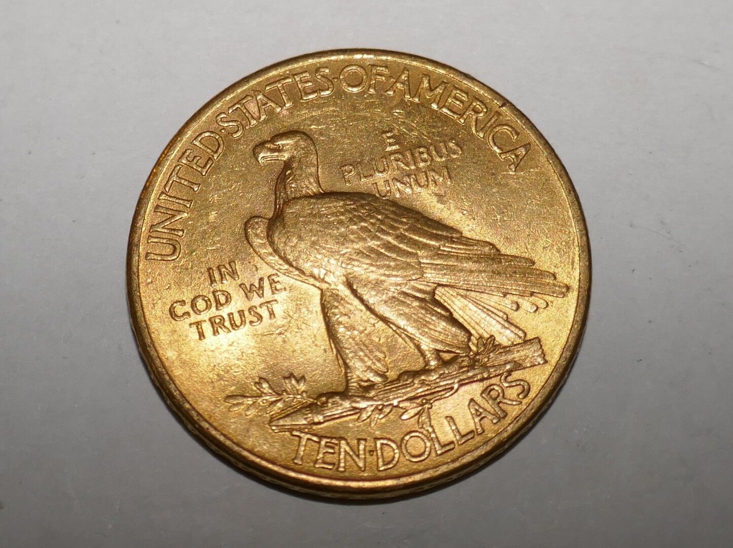 Null Une pièce de 10 dollars en or Tête d'Indien 1912, 16,8 grs