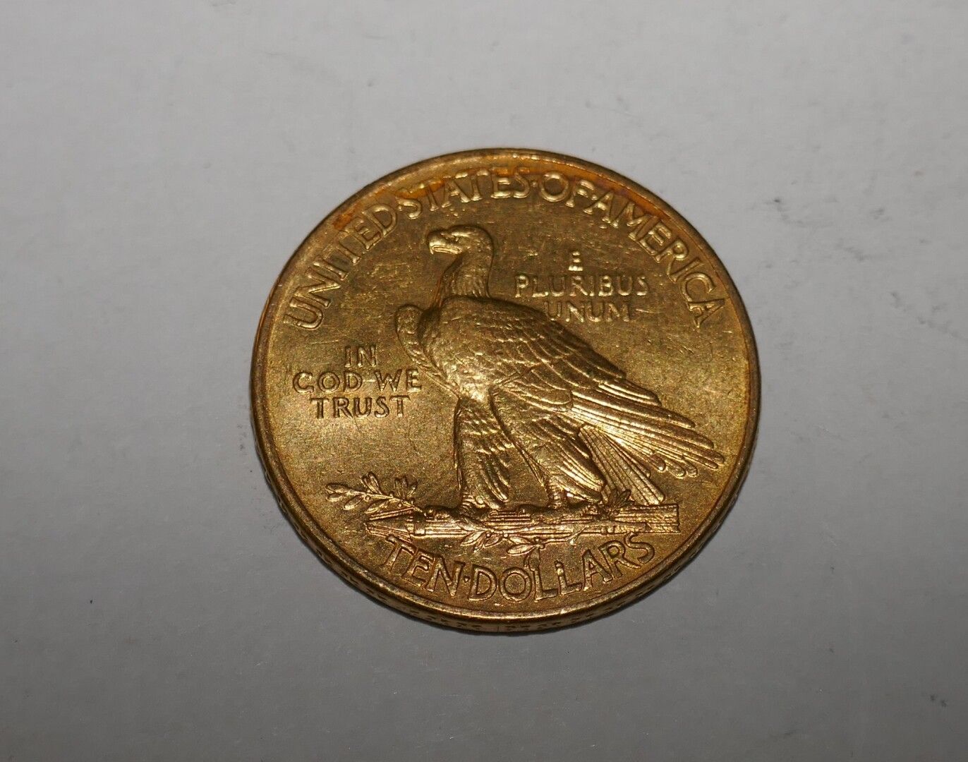 Null Une pièce de 10 dollars en or Tête d'Indien 1914, 16,8 grs