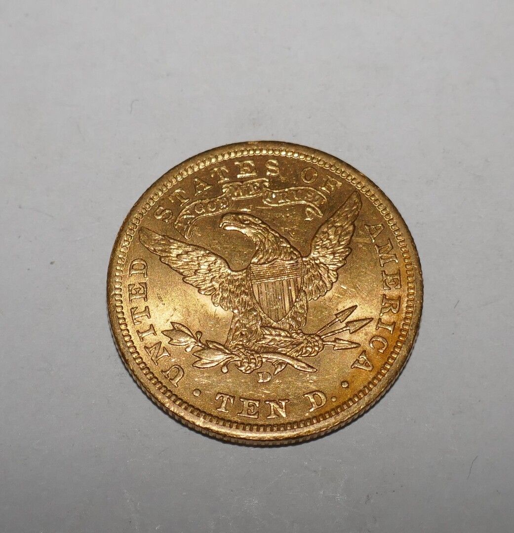 Null 一枚10美元的自由女神1906年金币，重16.8克
