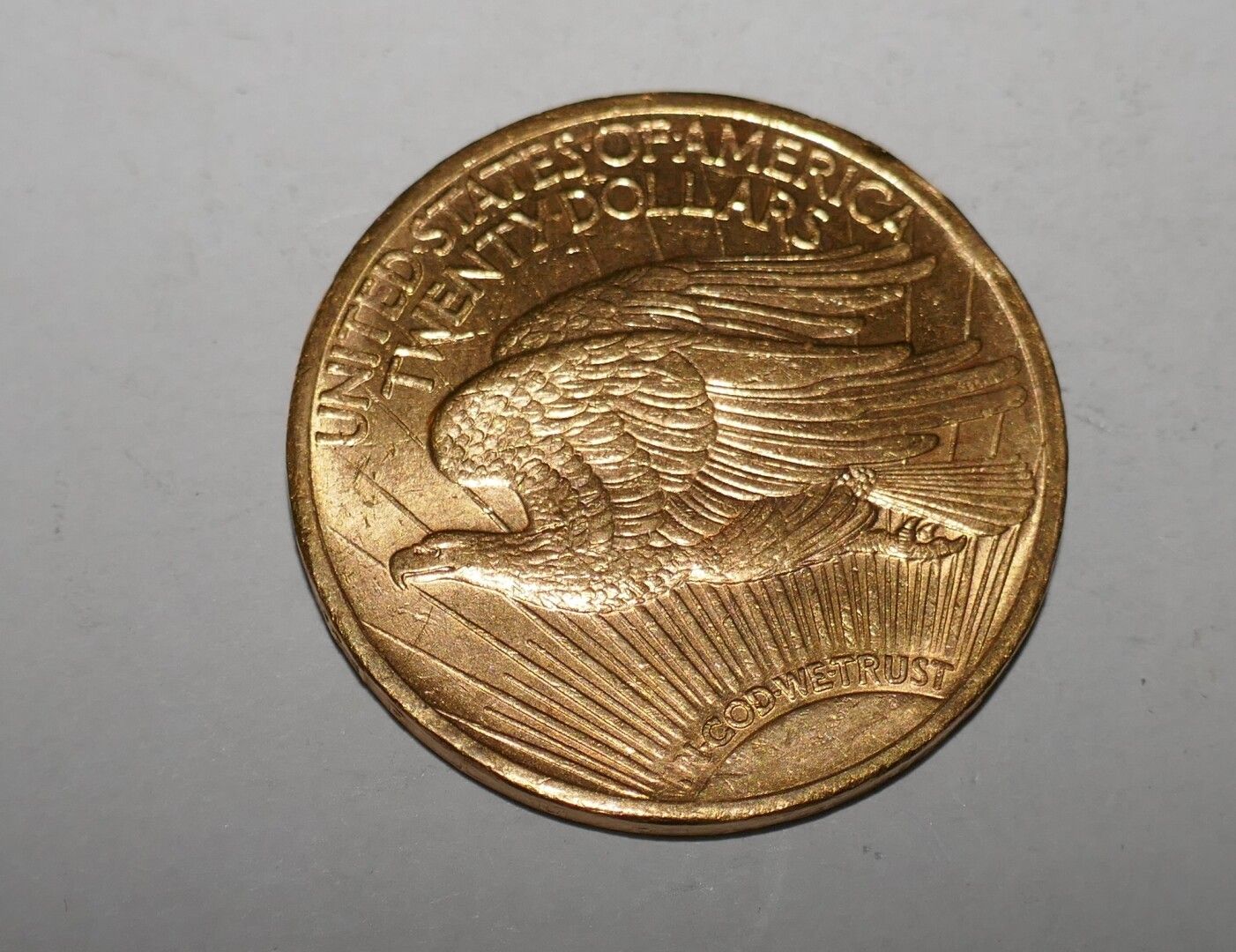 Null 一枚20美元的圣高登斯金币1922年，33.6克