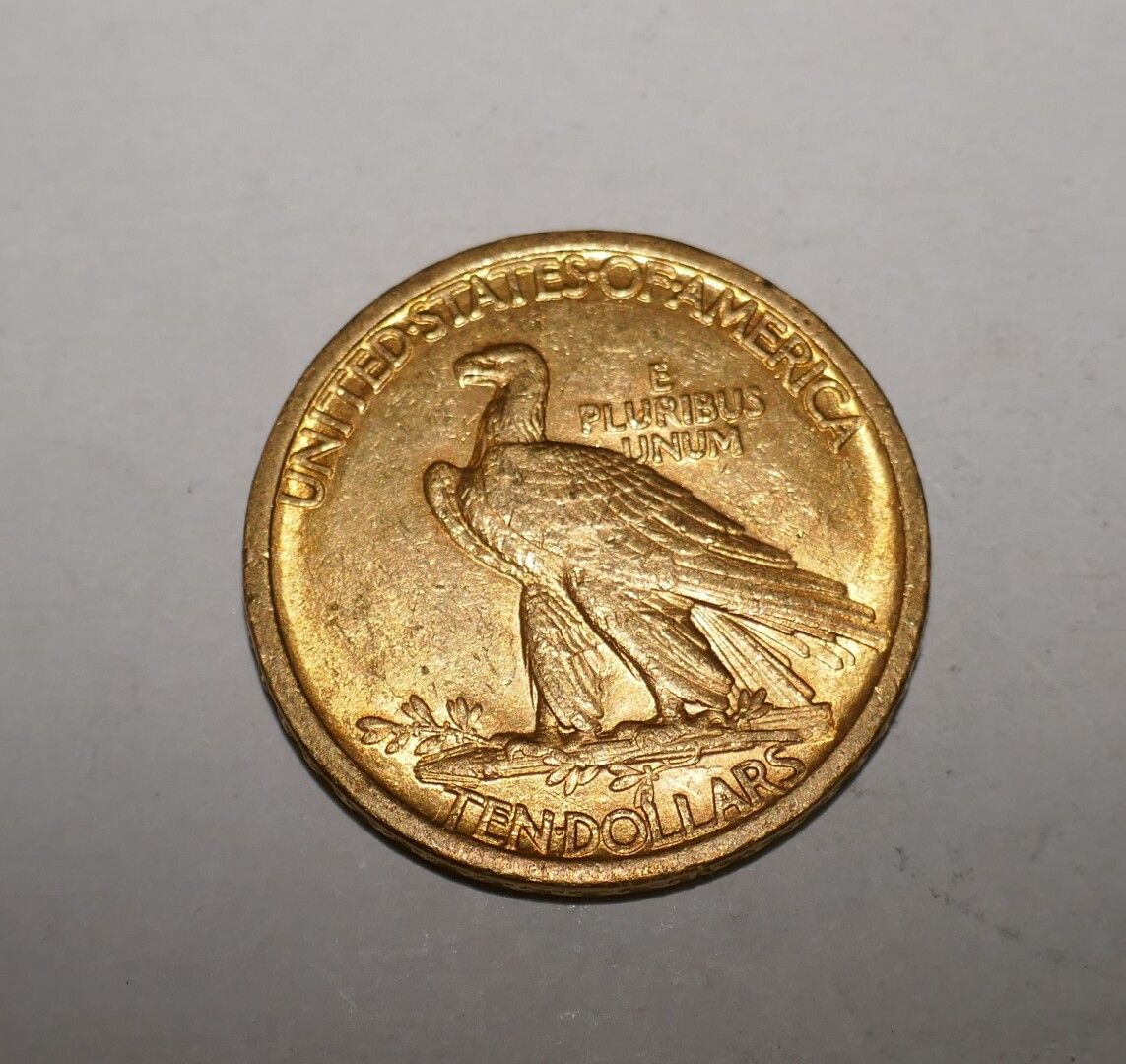 Null Une pièce de 10 dollars en or Tête d'Indien 1907, 16,8 grs