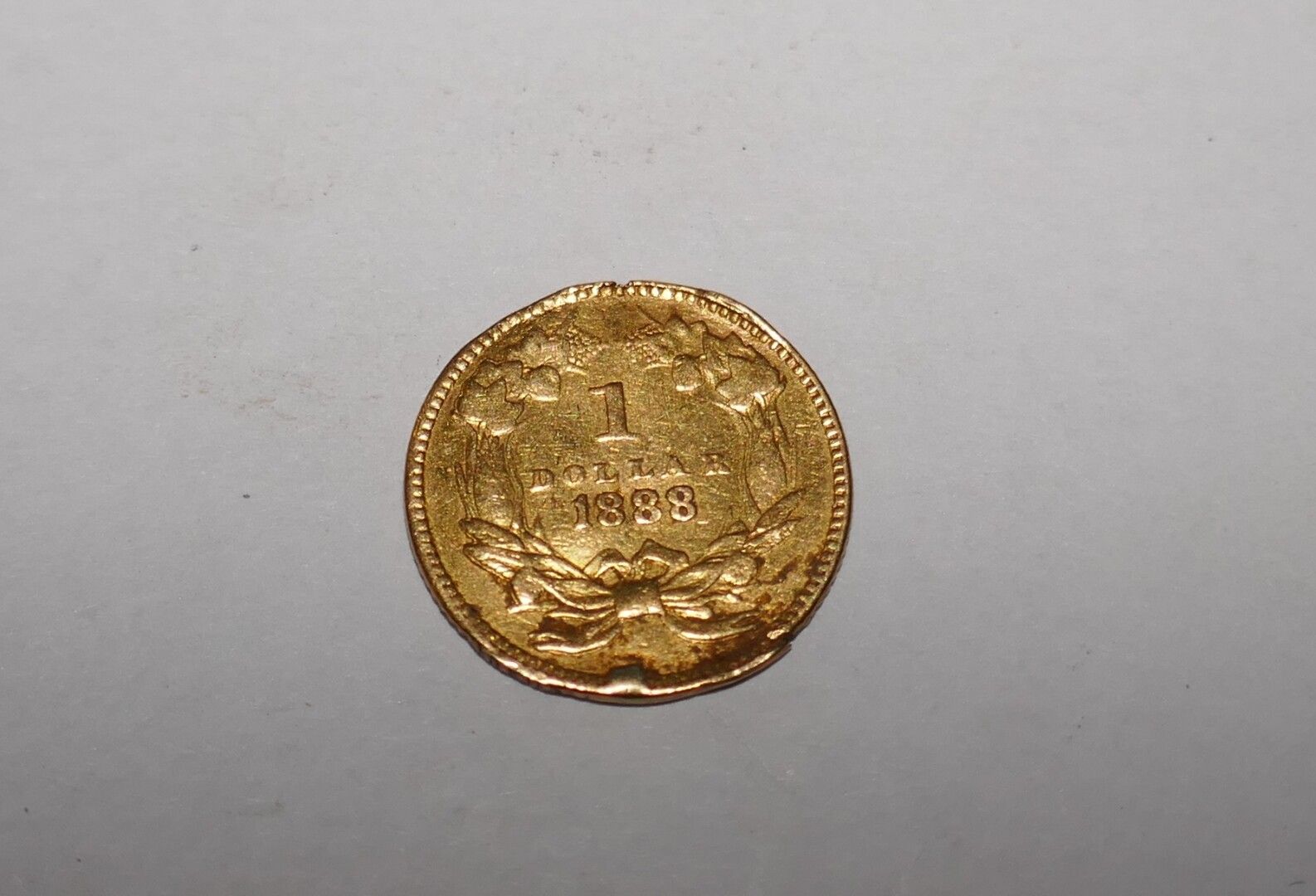 Null Una moneda de oro de 1 dólar Princesa de la India 1888, 1,6 gr