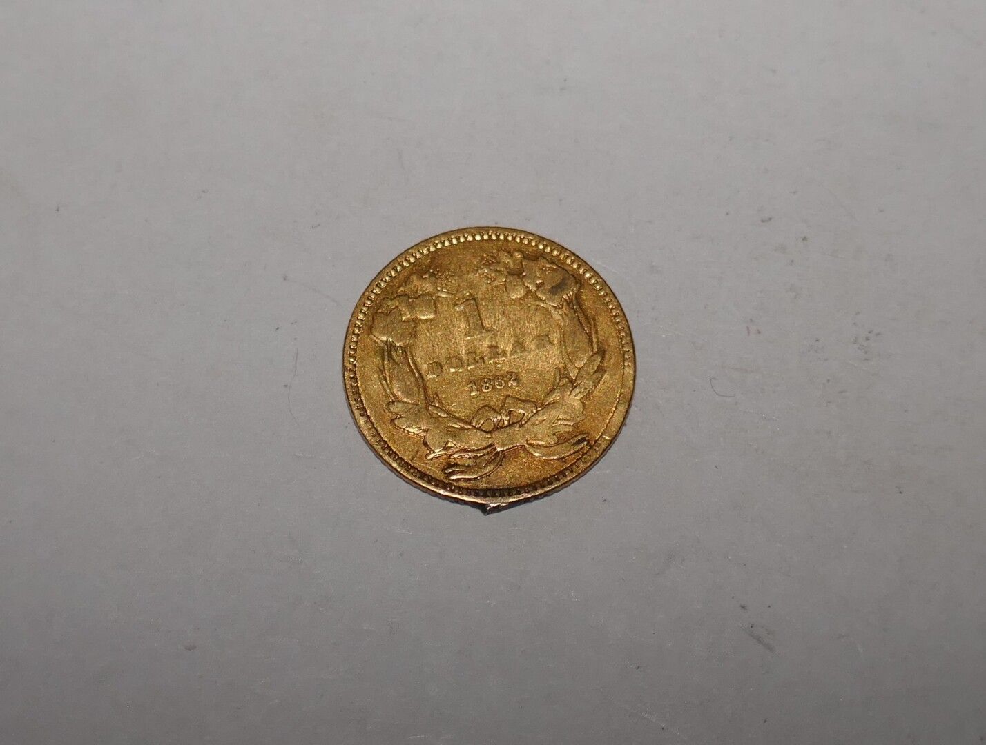 Null 一枚1美元的金币印第安公主1862年，1.6克