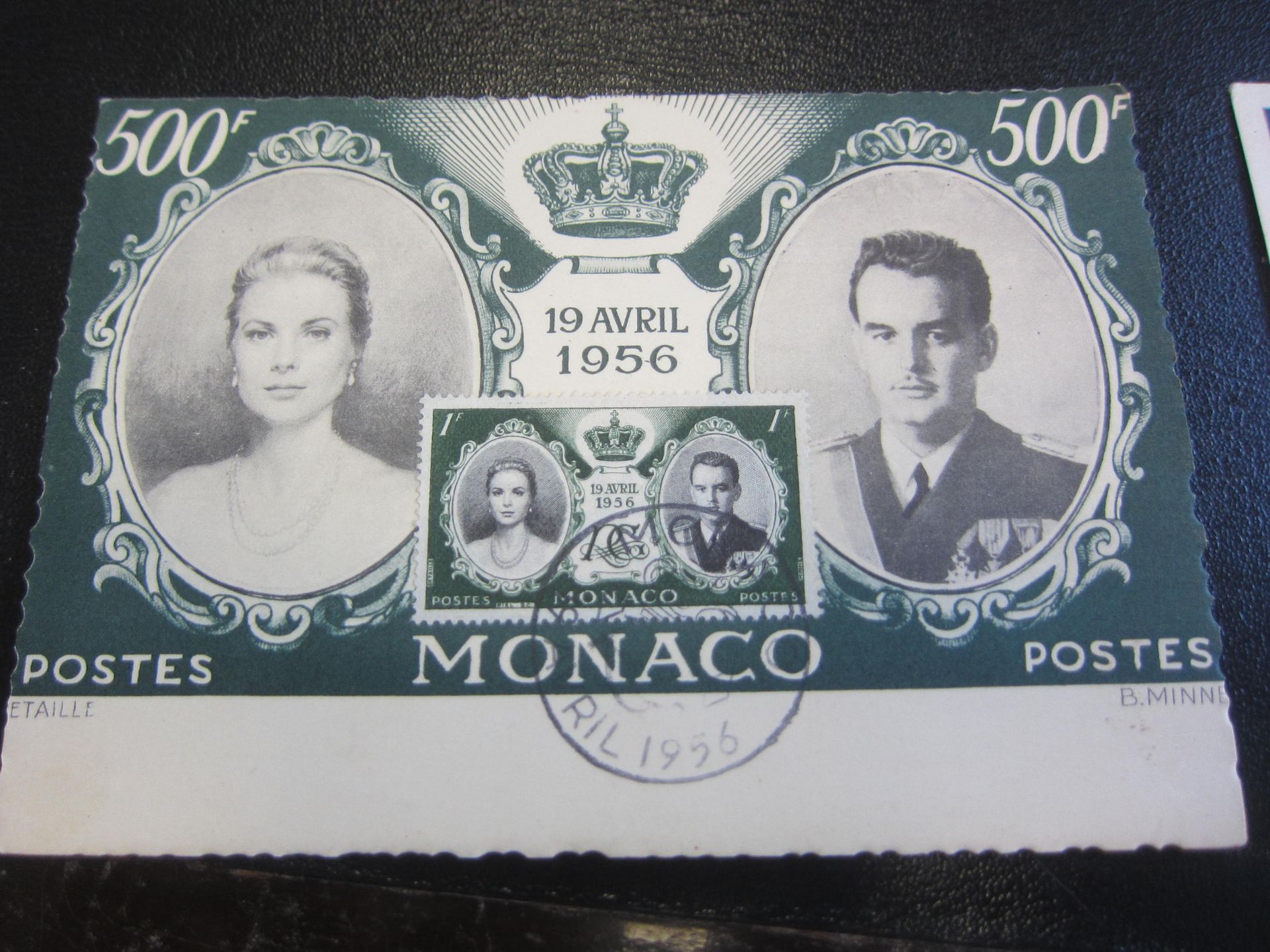 Null Monaco, lot de deux cartes postales en premier jour d'émission pour le mari&hellip;