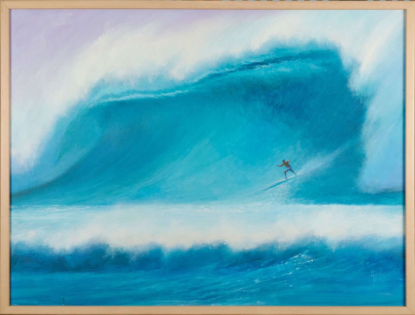 Null AUSTER Ken 

"La vague" huile sur toile signée en bas à droite - 90 x 121 c&hellip;