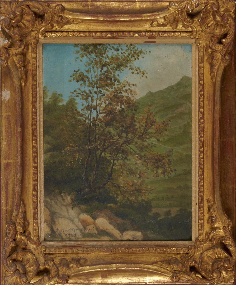 Null MOREAU Gaston (Né en 1885)

"Paysage" huile sur carton signée en bas à gauc&hellip;