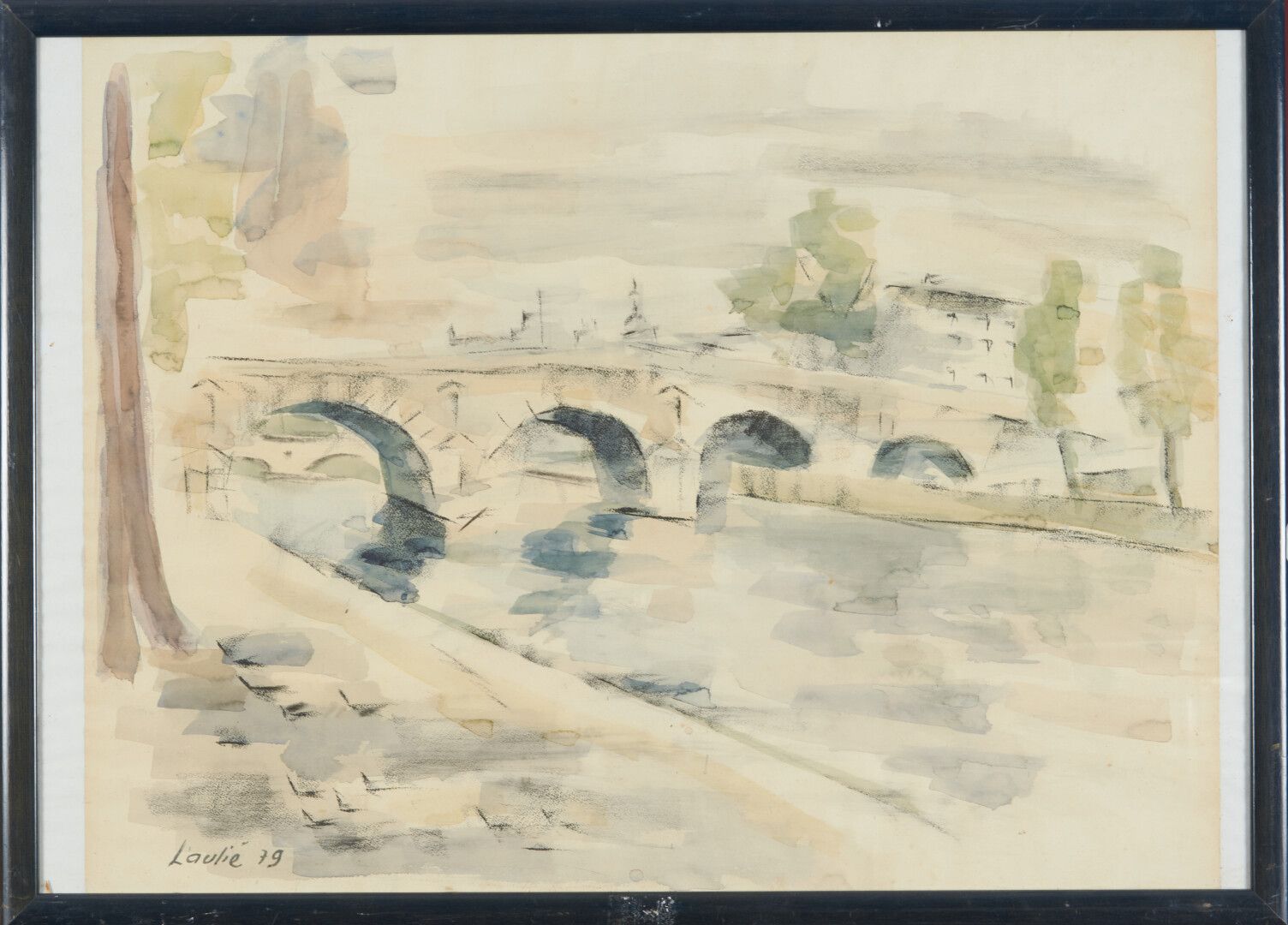 Null LAULIE Joseph (1928-2016)

"Le pont" aquarelle signée en bas à gauche et da&hellip;