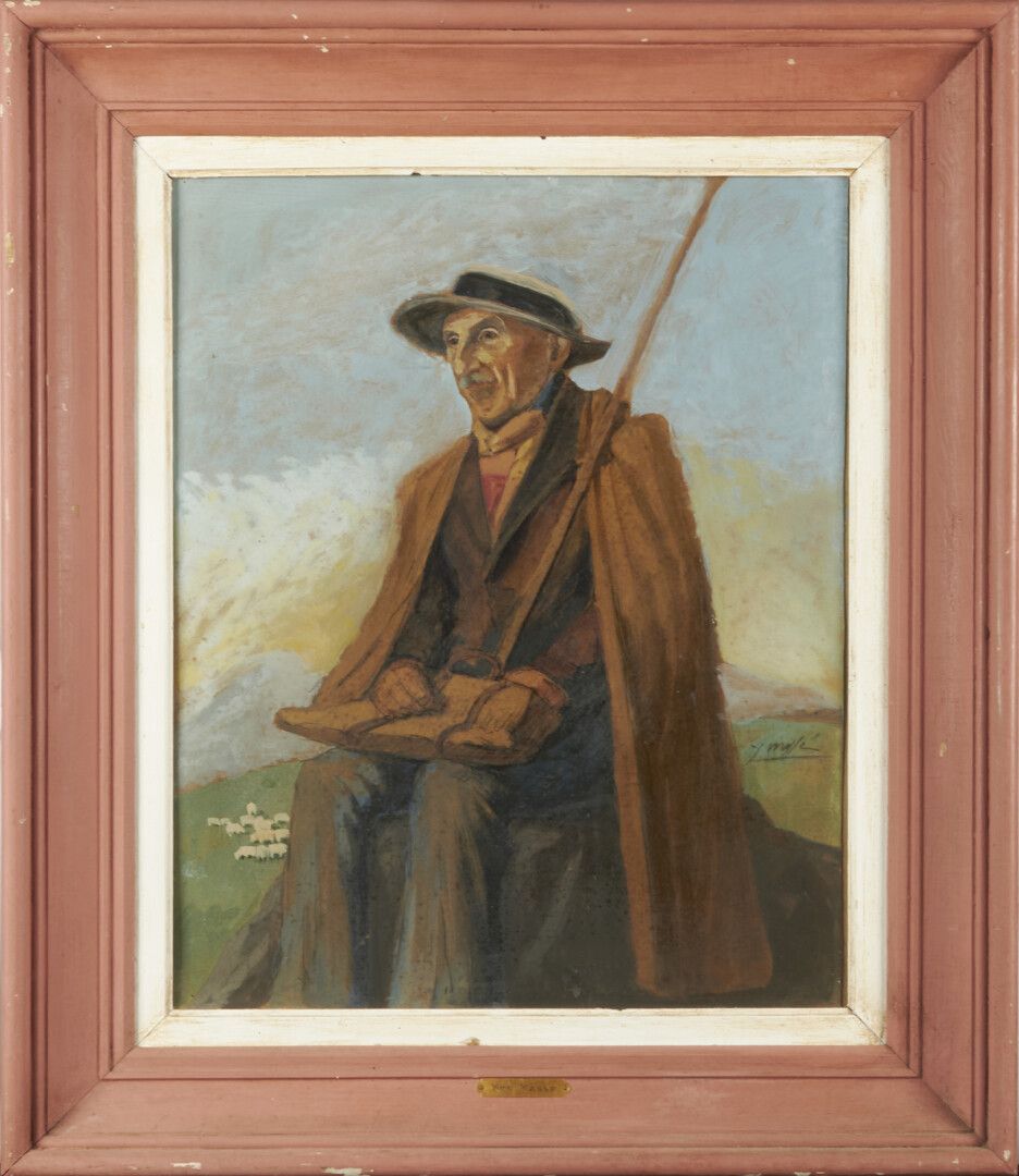 Null MASSE Yvon (1892-1957) 

"Le berger" huile signée à droite - 61,5 x 50