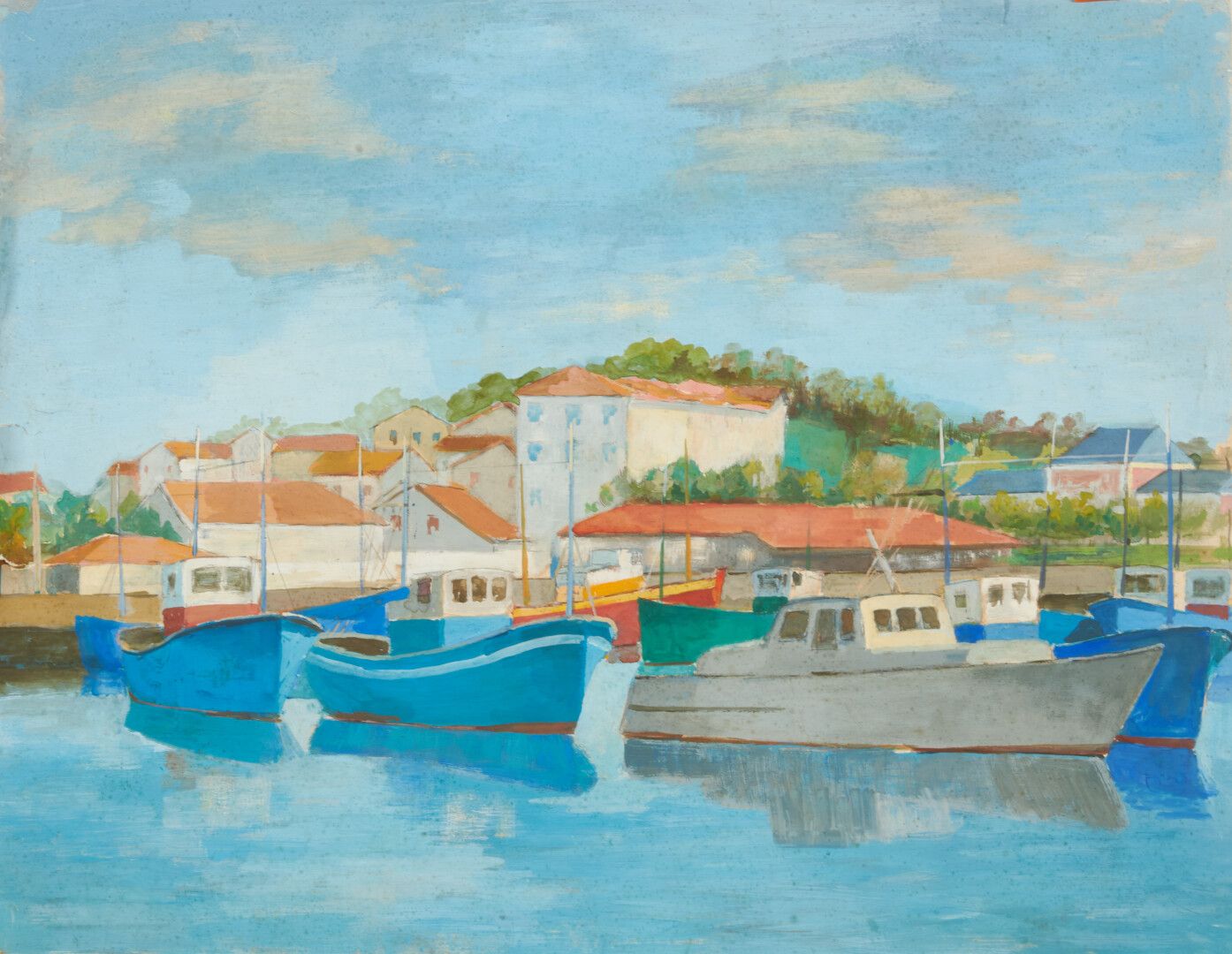 Null FAURE Jean (1913-1991)

"Les bateaux au port" gouache - 50 x 64,5 (déchirur&hellip;