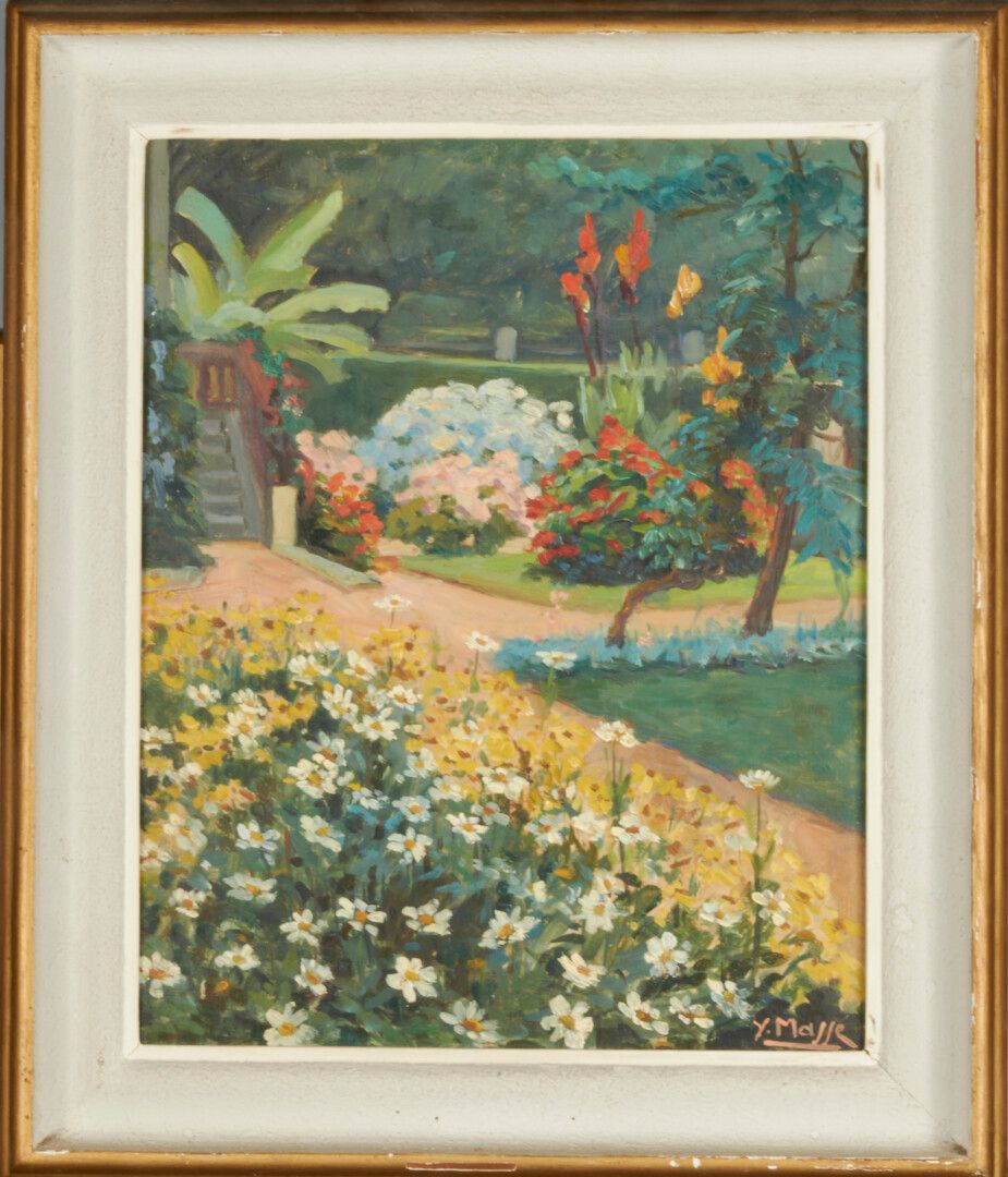 Null MASSE Yvon (1892-1957) 

"Le jardin fleuri" huile sur panneau signée en bas&hellip;
