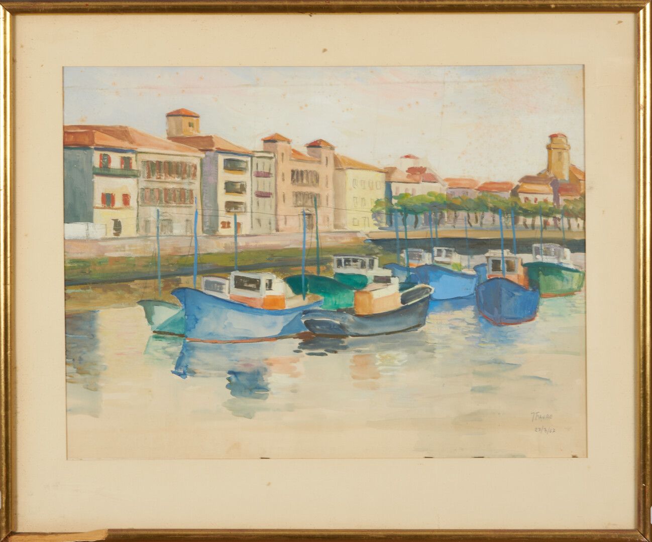 Null FAURE Jean (1913-1991)

"Bateaux de pêche au port" aquarelle gouachée signé&hellip;