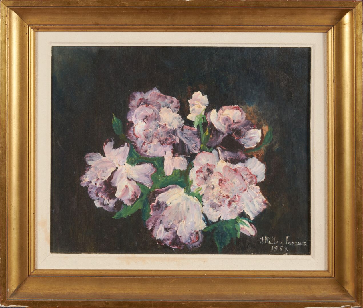 Null KITTER-FERRUS Irène (1904-1991) 

"Bouquet de fleurs" huile sur panneau sig&hellip;