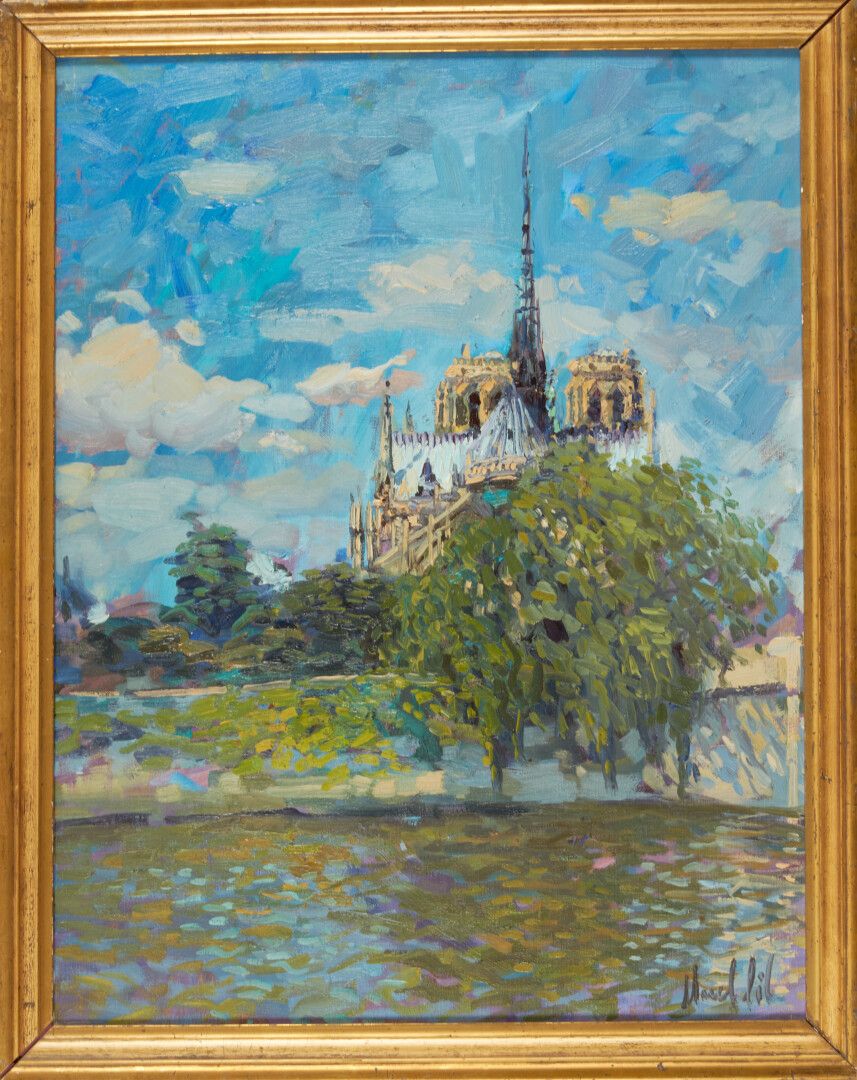 Null LIL Marcel

"Notre Dame" huile sur toile signée en bas à droite - 65 x 50