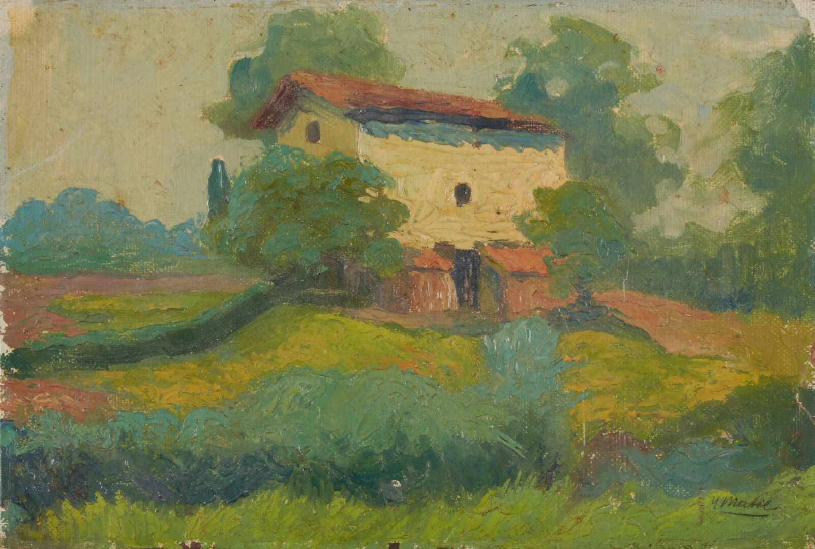 Null MASSE Yvon (1892-1957)

"La fattoria" olio su cartone montato su pannello f&hellip;