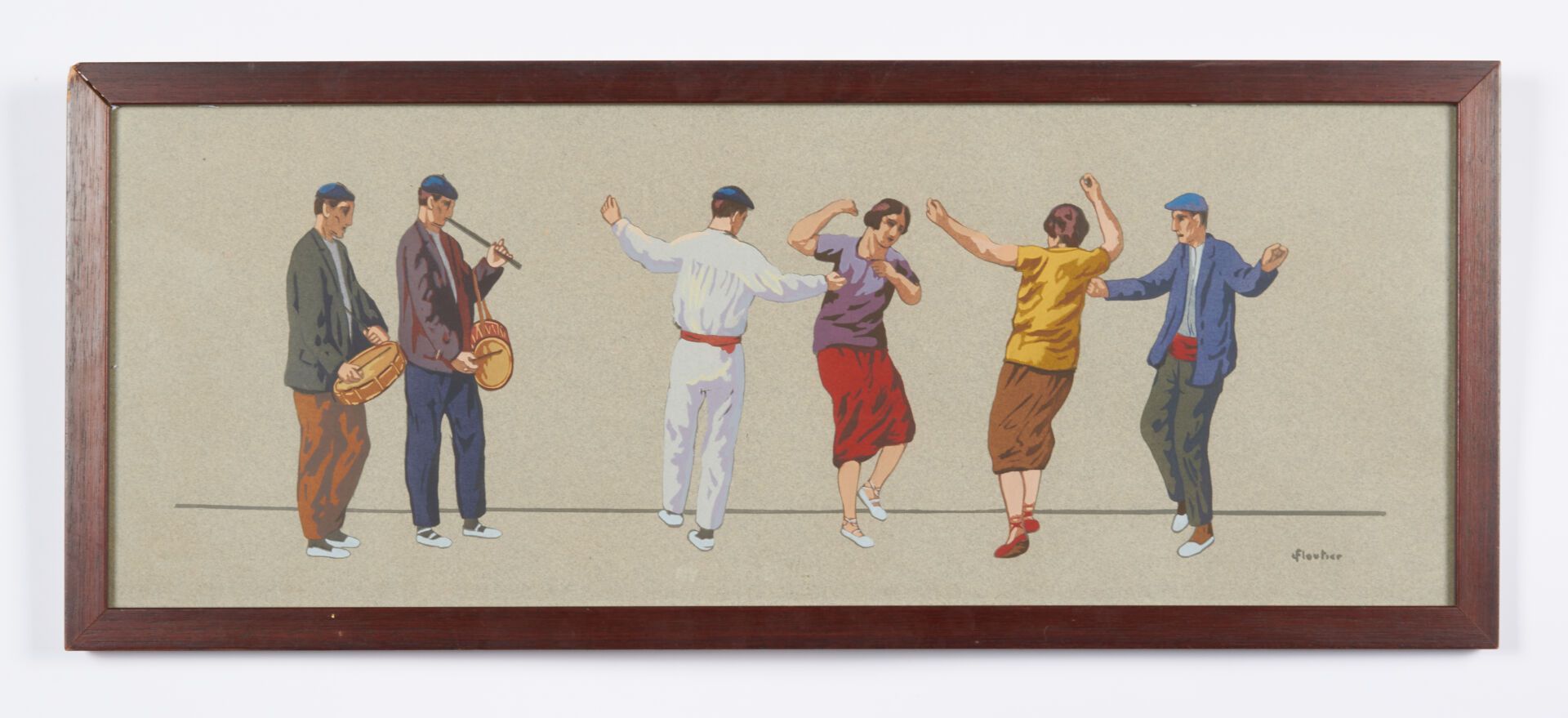 Null 弗洛蒂尔-路易斯 (1882-1936)

右下角签名的 "巴斯克之舞 "钢印 - 23 x 62