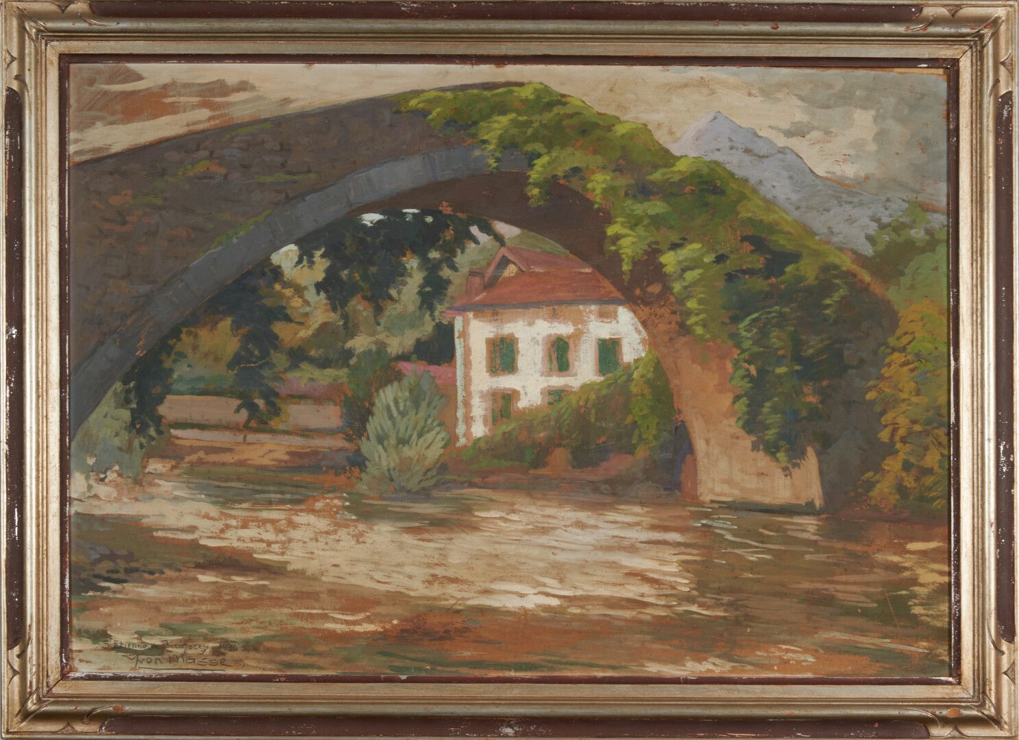 Null 马塞-伊冯 (1892-1957)

"Saint Etienne de Baïgorry "水粉画，左下方有签名，位置和日期为1934年 - 56 &hellip;