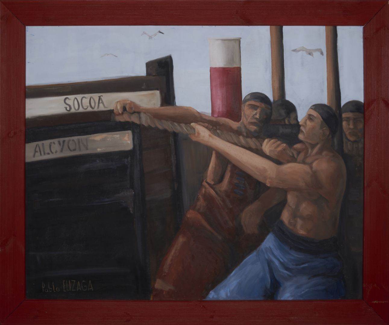 Null 埃利萨加-巴勃罗(生于1967年)

"左下角签名的板面油画--100x122.5（有潮湿的痕迹）。