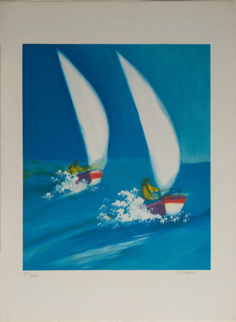 Null D'ARGUIN François (born in 1946)

"Sailboats" lithograph signed down right &hellip;