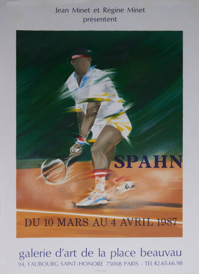 Null 1987年3月10日至4月4日在巴黎Place Beauvau画廊举办的维克多-斯帕恩展览的海报--76x56