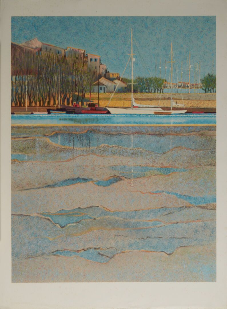 Null BOURRIE André (生于1936年)

"Les bords du chenal "石版画，交易外的副本 - 65x50