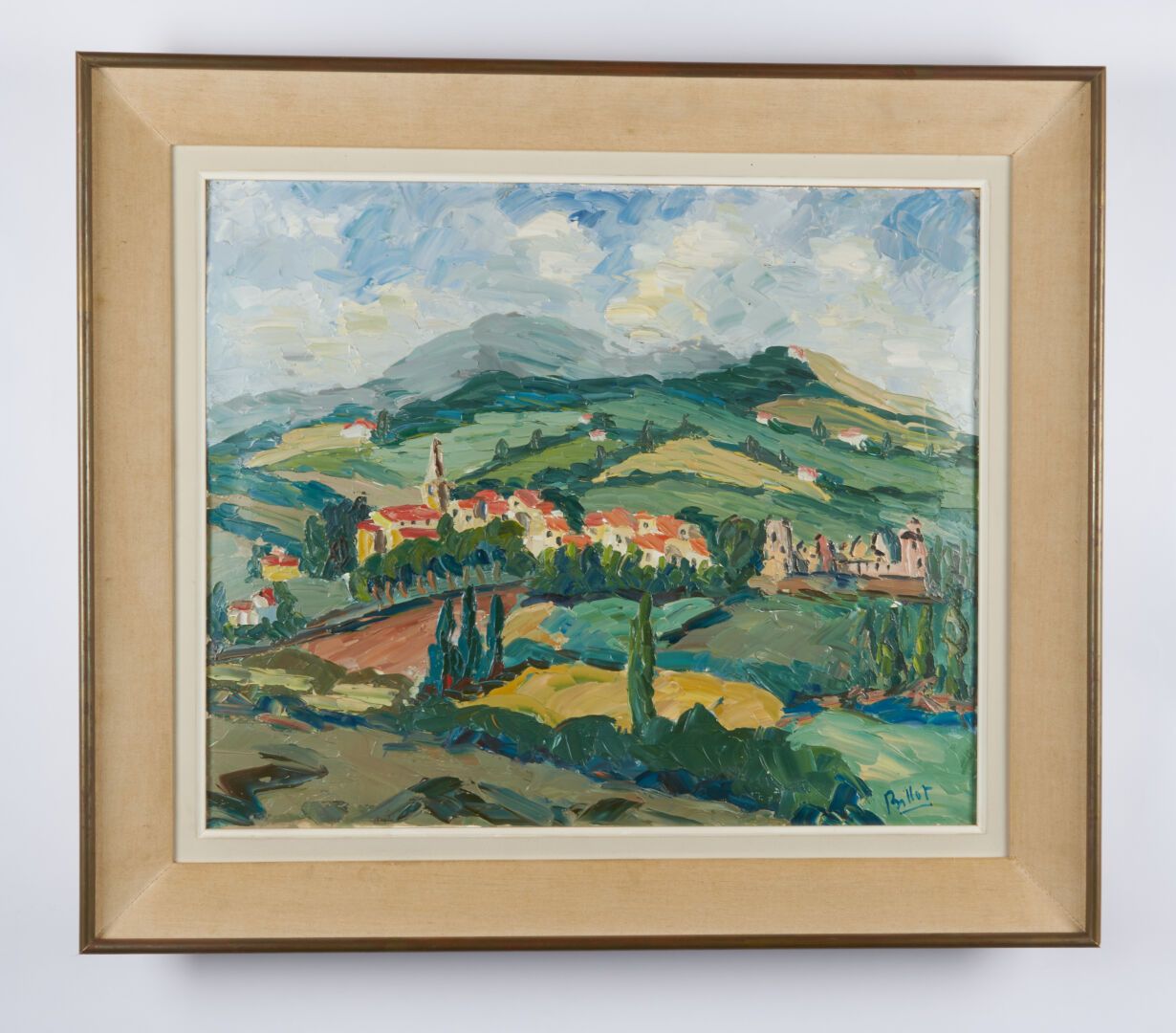 Null BILLOT 

"Landschaft" Öl auf Karton signiert unten rechts - 45,5 x 55