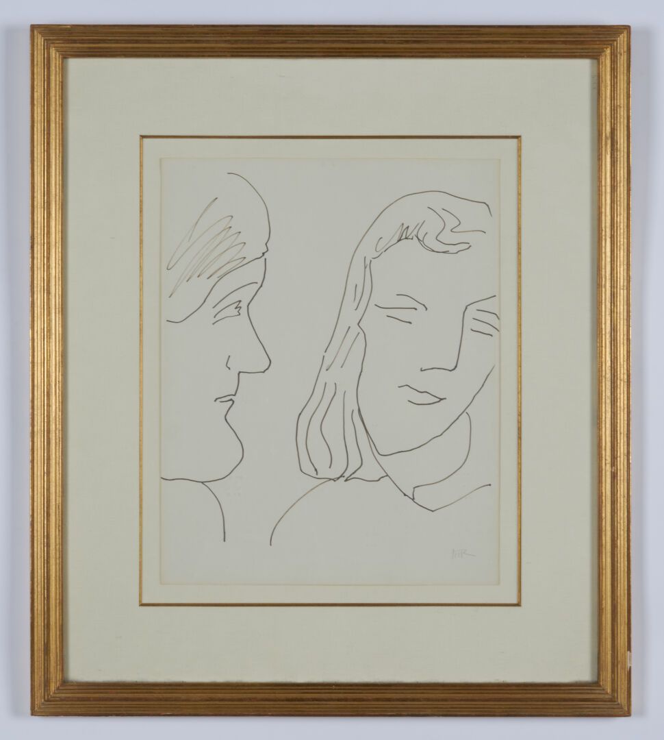 Null MAN RAY (1890-1976)

"Double portrait" drawing in felt pen signed with the &hellip;