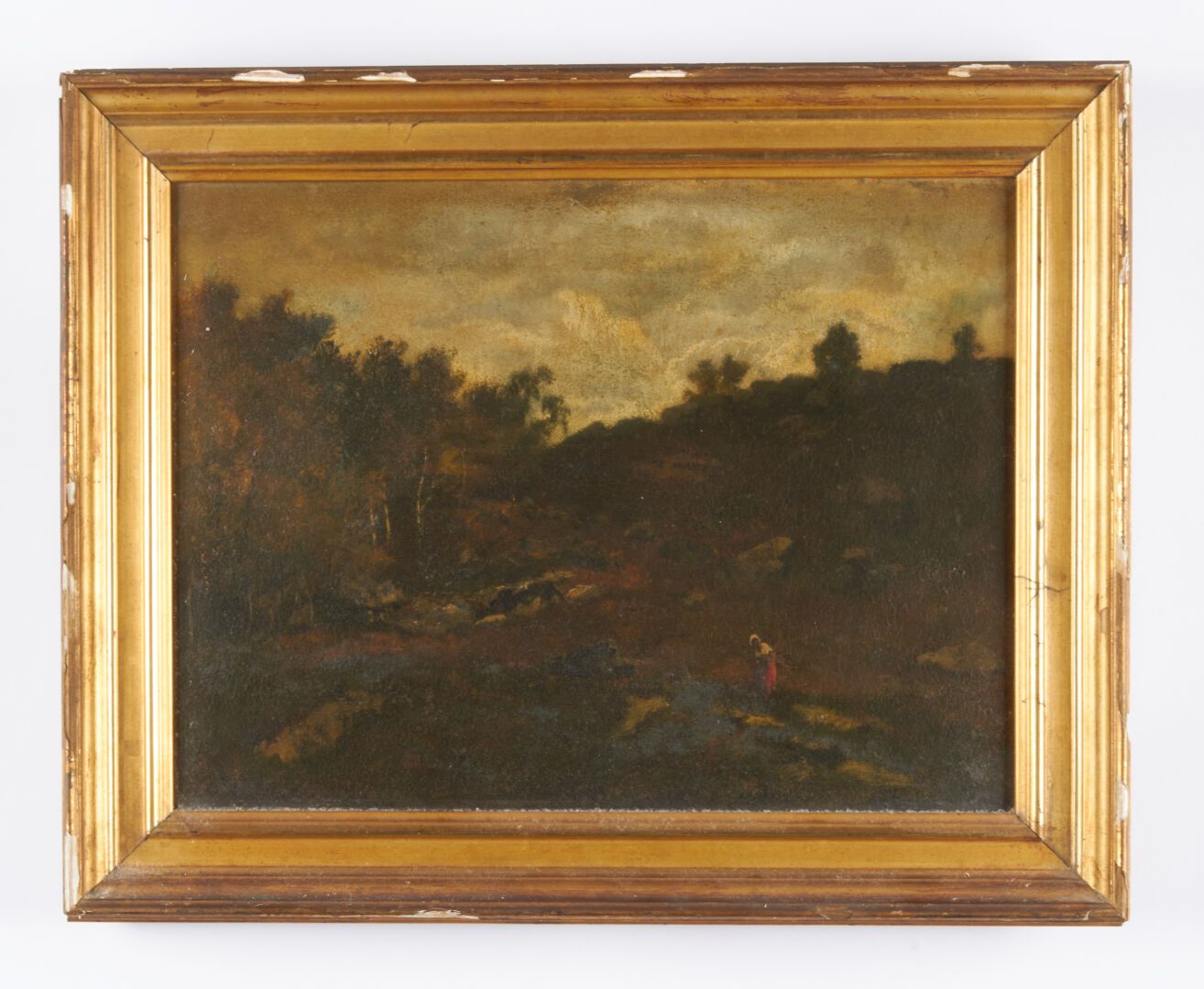 Null 19世纪的学校

"森林中的碎木头收集者" 油画板 - 27,5 x 35