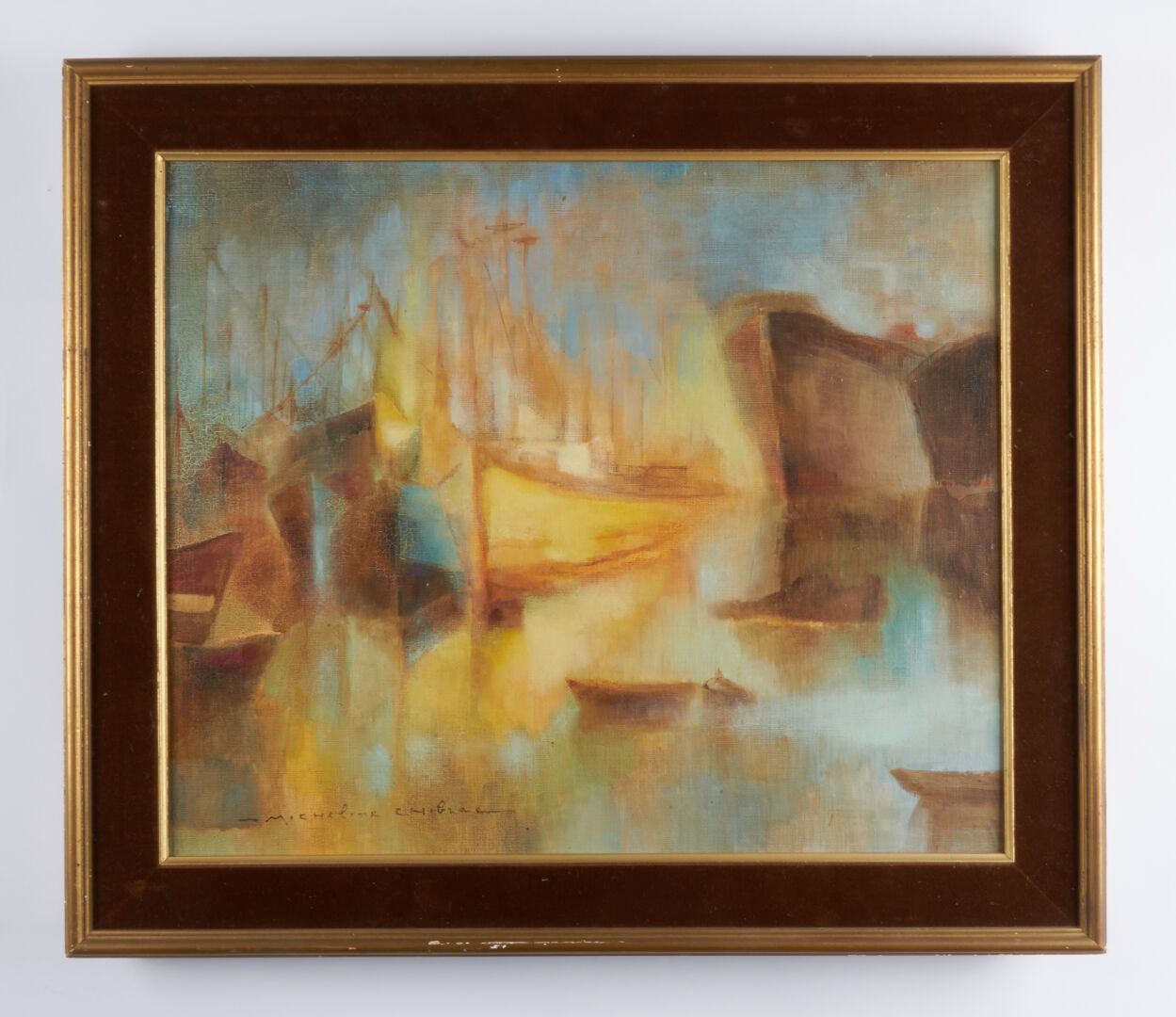 Null CHIBRAC Micheline (née en 1912)

"Bateaux au port" huile sur toile signée e&hellip;