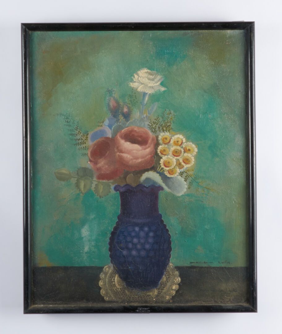 Null 卢卡-马德莱娜(1894-1989)

"花束"，布面油画，右下方有两次签名 - 50x39.5
