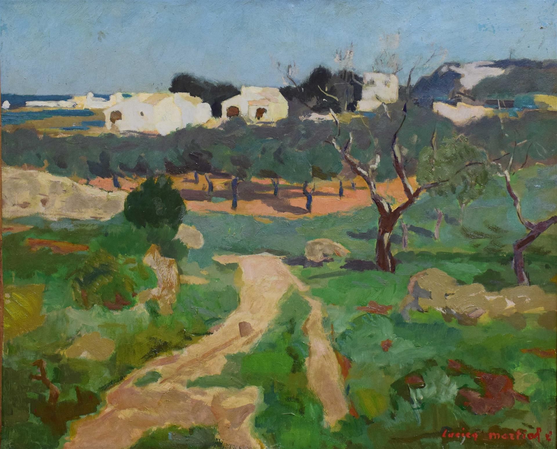 Null 马蒂尔-吕西安(1892-1987)

"村庄 "油画，右下角签名 - 50x61