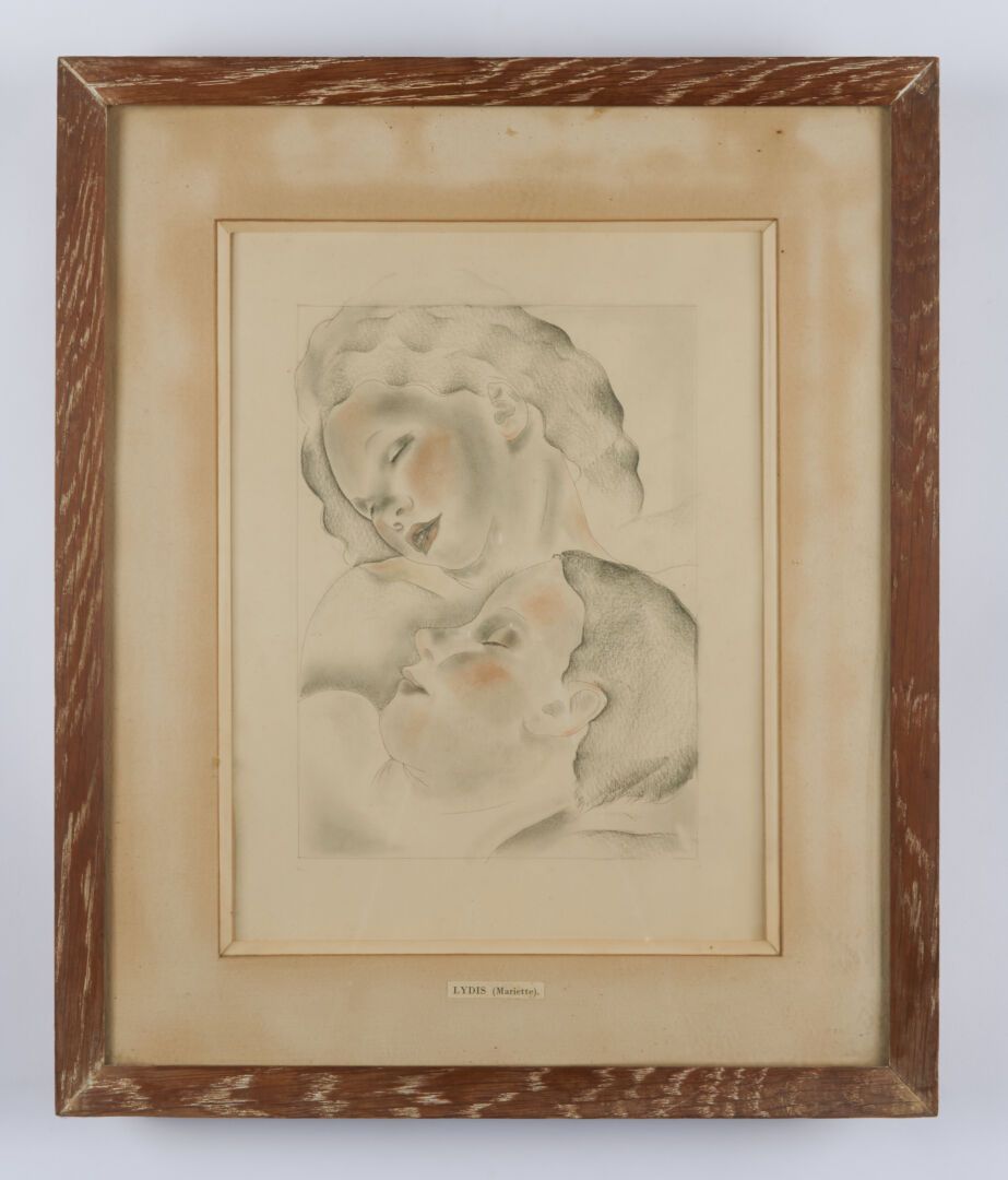 Null LYDIS Mariette (1894-1970)

"Mother and child" charcoal and red chalk drawi&hellip;