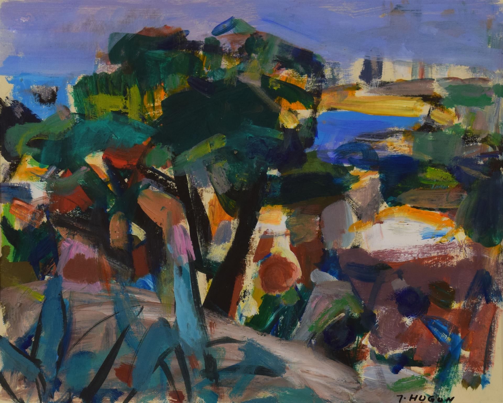 Null HUGON Jean (1919-1990)

"Provencal landscape" oil on cardboard signed down &hellip;
