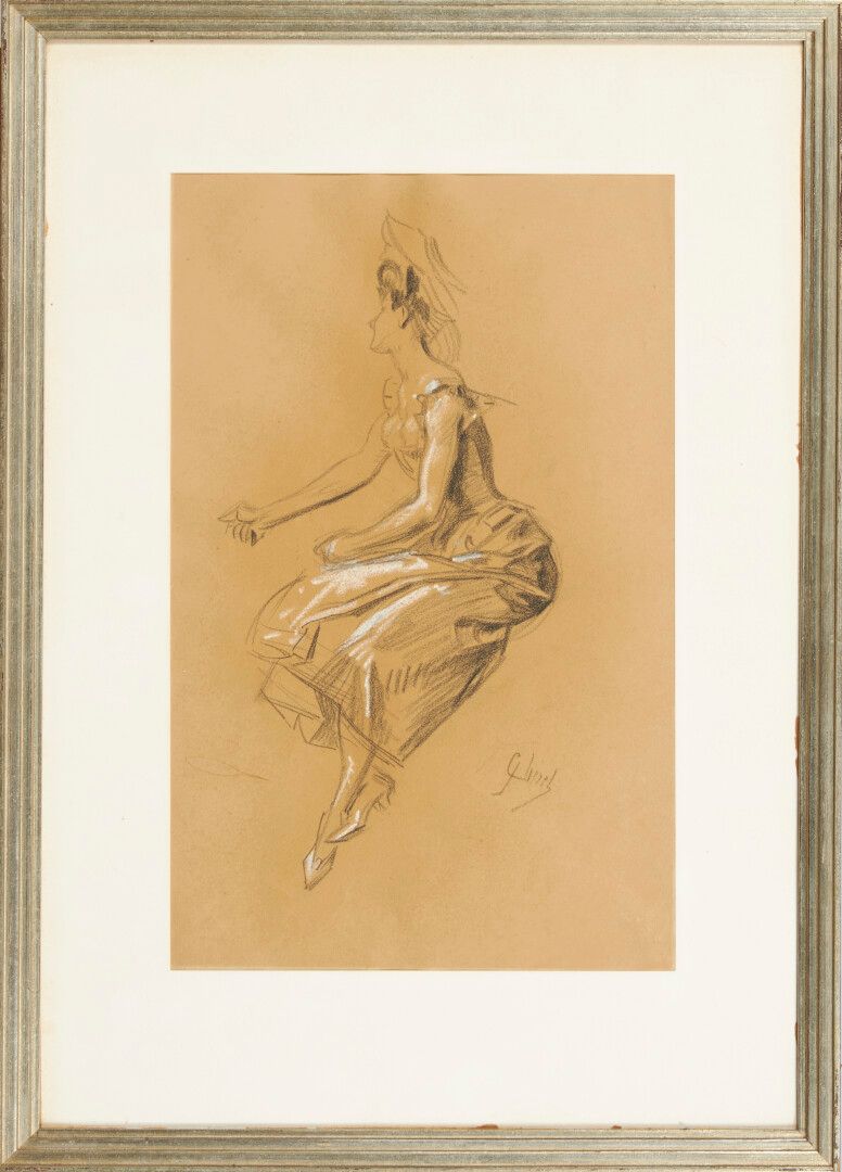 Null CHERET Jules (1836-1932)

Zeichnung "Young Elegant" mit Kreidestrichen und &hellip;