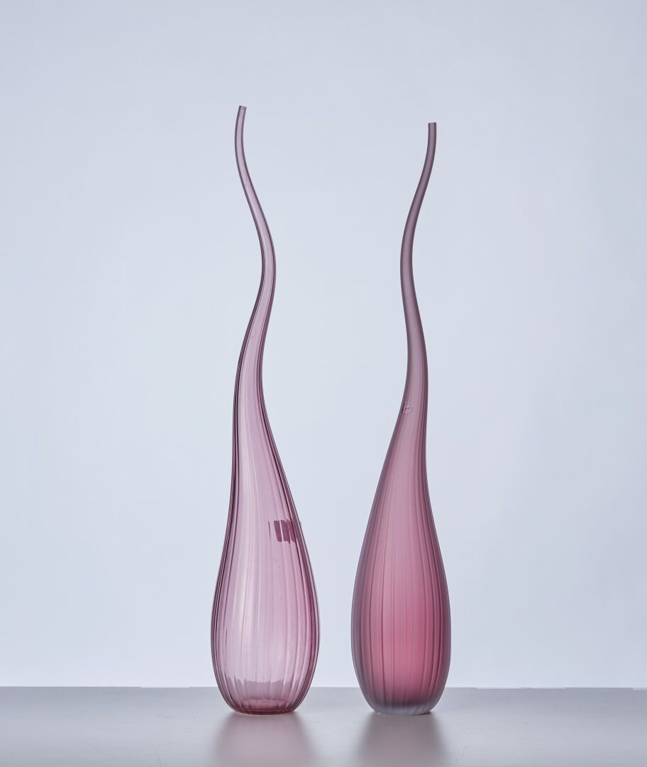 Null SALVIATI Murano

Deux vases soliflores rosés - H : 55