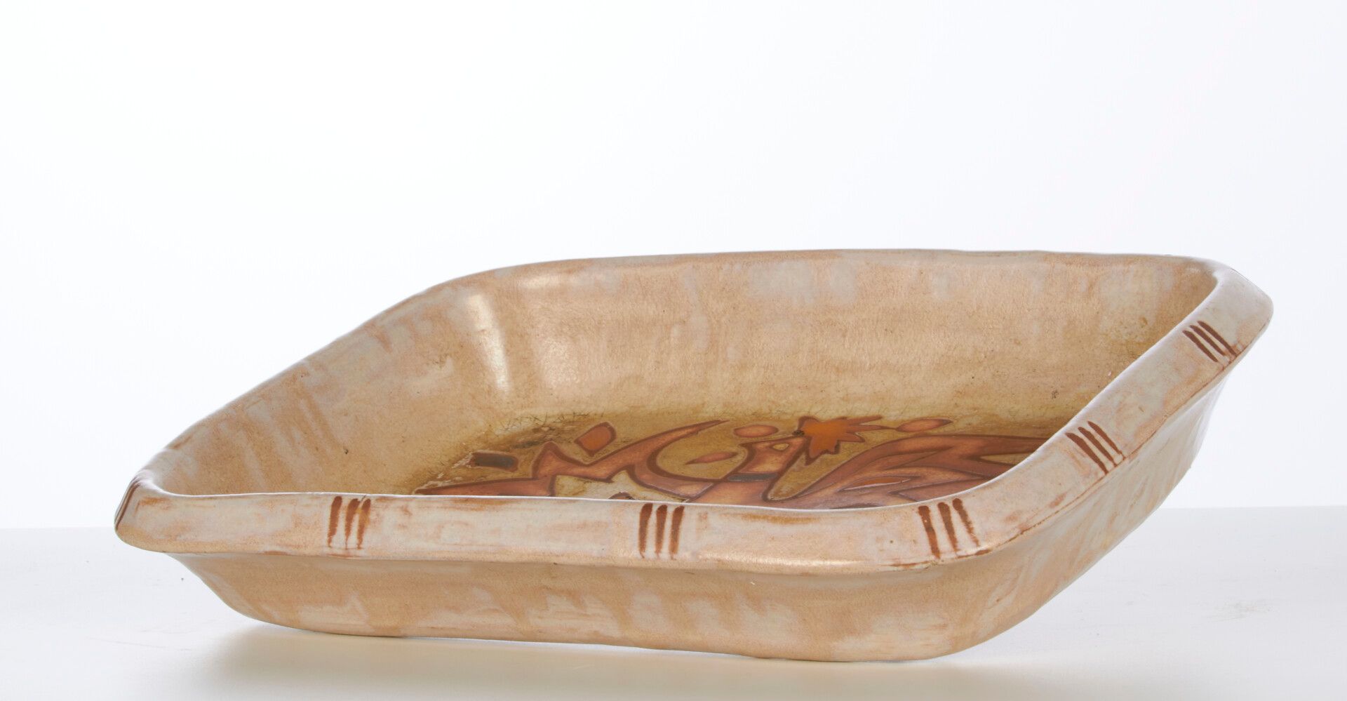 Null PICARD J.G. 

Eine rechteckige Schale mit Hahndekor aus Keramik - L:32.5 - &hellip;