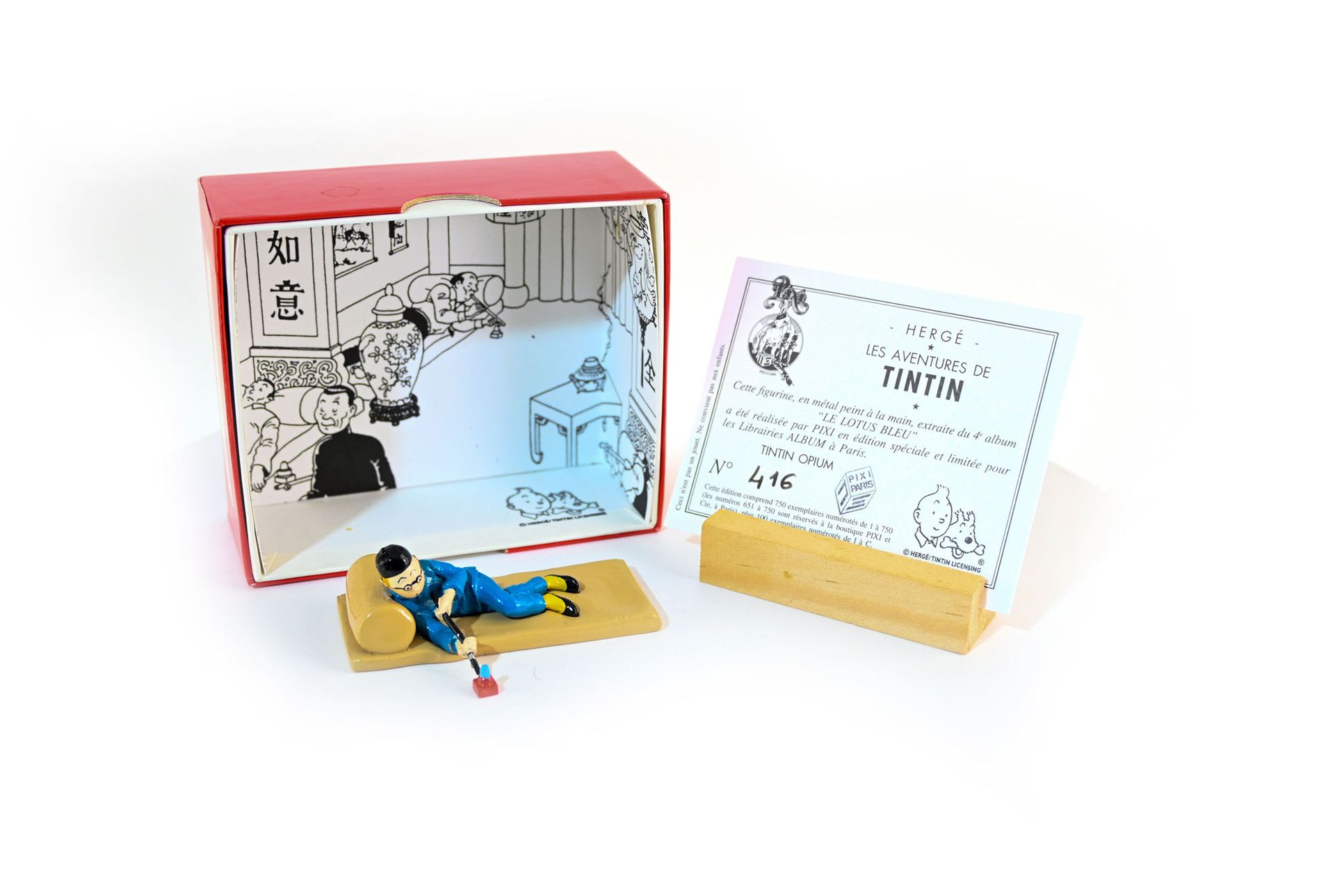 HERGÉ HERGÉ. Tintin. Tintin opium, figurine Pixi réf 4600, avec boîte et certifi&hellip;