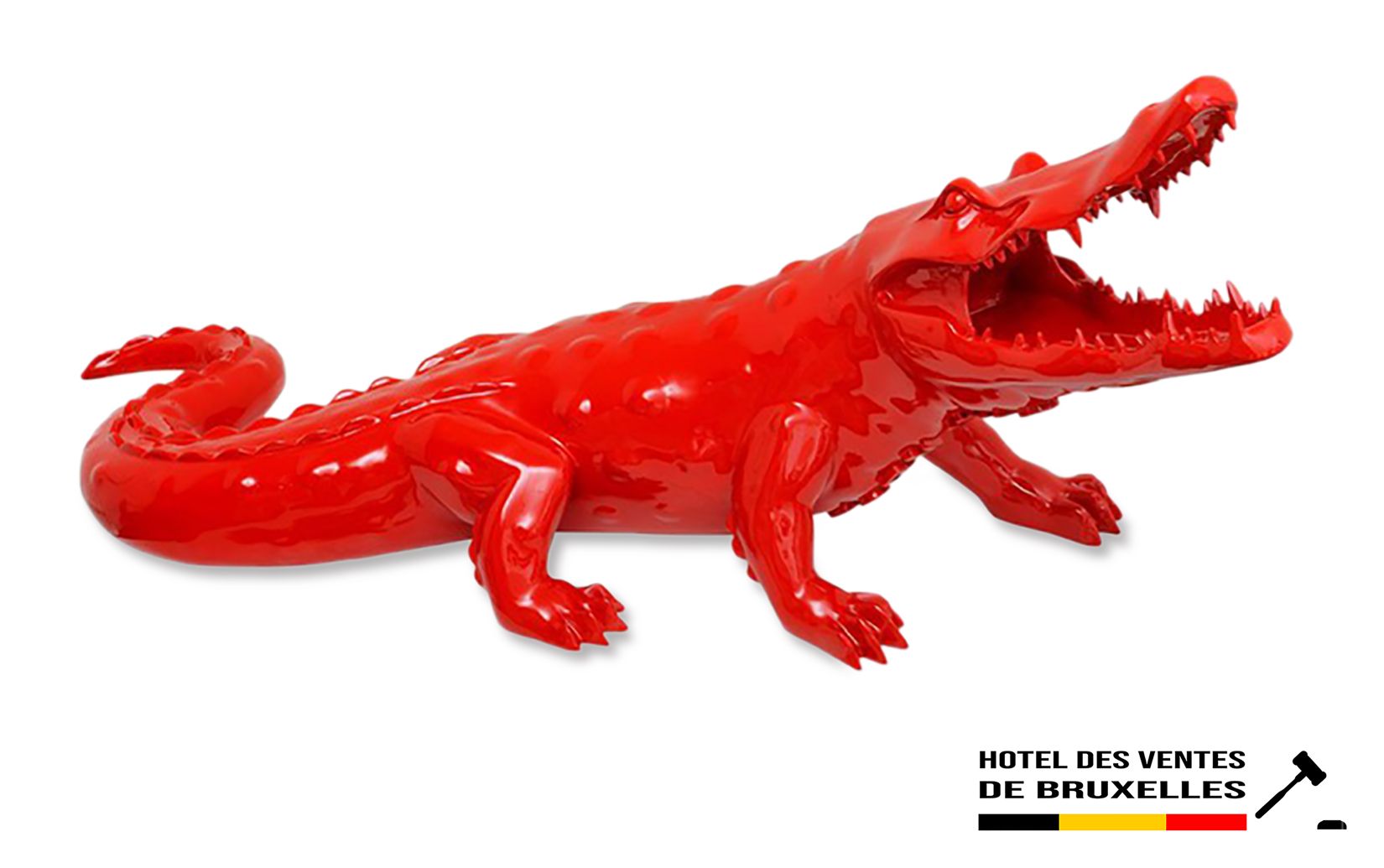 ORLINSKI 艺术家Richard ORLINSKI的雕塑作品
来自他著名的《生而狂野》系列
尺寸：110厘米
材质：树脂 标题：鳄鱼生而狂野的红色
作品签&hellip;