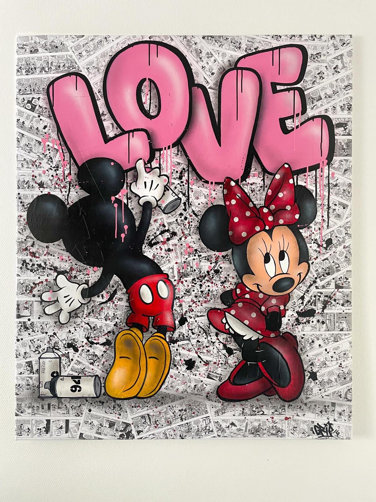 Anthony GRIP (Né en 1984) Love
Spraydose, Acryl, Marker auf Mickey-Comic-Collage&hellip;