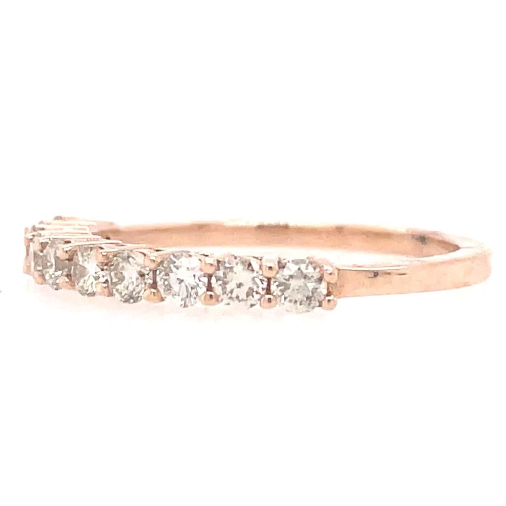 Null 14K ROSE GOLD RING 1.89 GR WITH DIAMOND 0.48 CT F COLOR CLARITY VS - A1352R