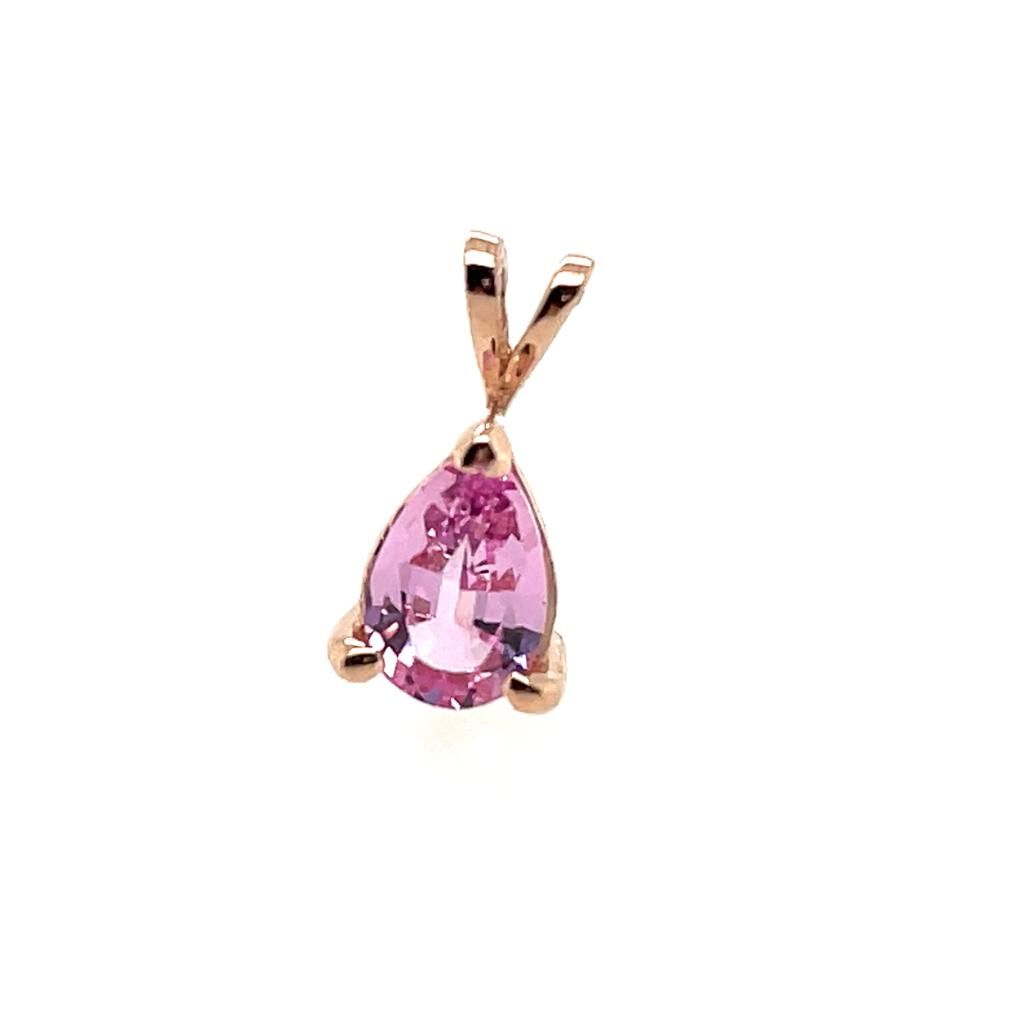 Null 14K ROSE GOLD 0.52 GR PENDANT WITH 0.54 CT LAB GROWN SAPPHIRE - PND21106
